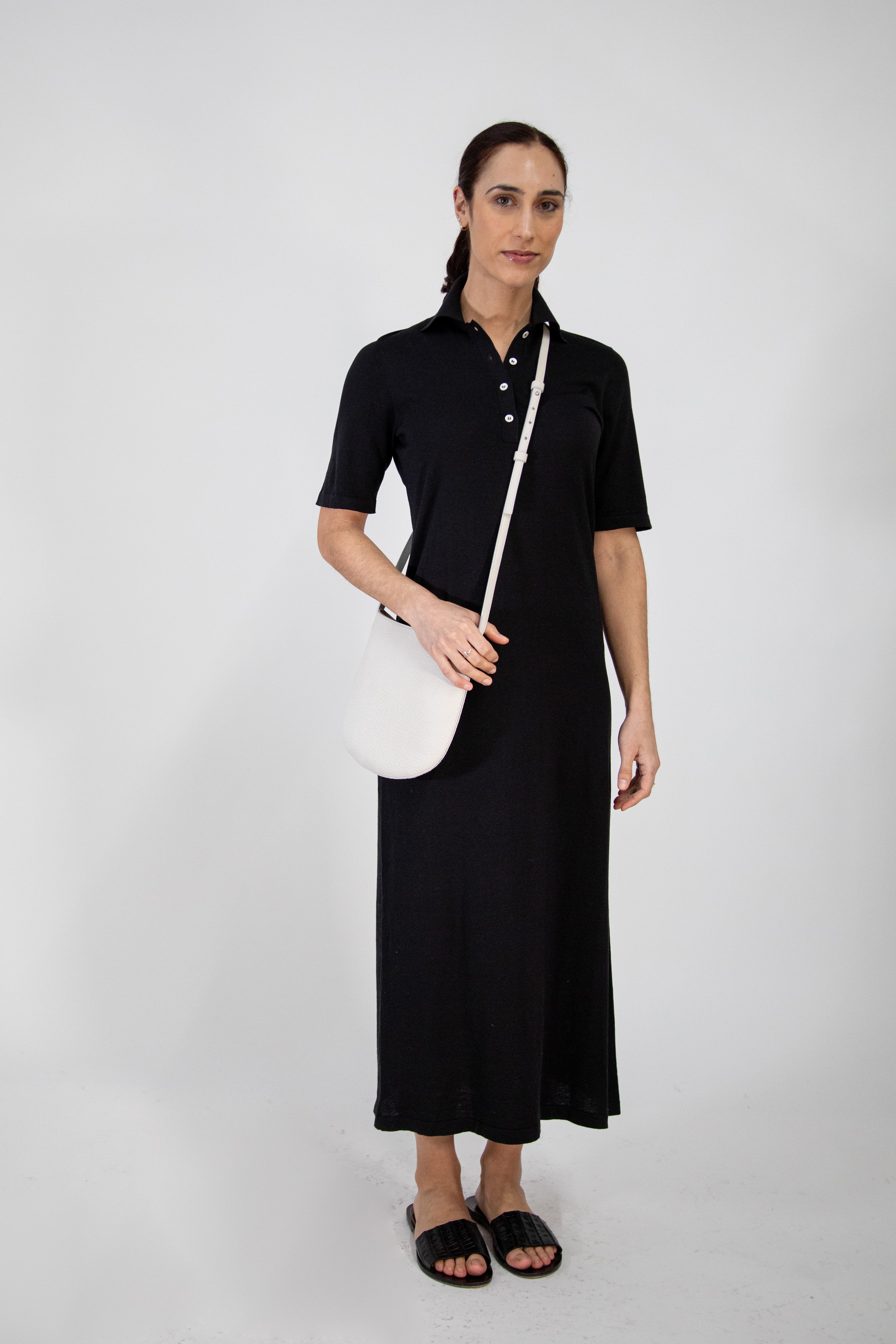 DYLAN POLO DRESS IN FINE GAUGE ITALIAN SILK COTTON