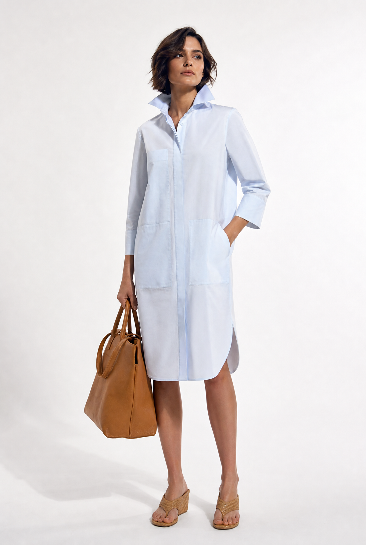 DORIAN DRESS IN ITALIAN FINE STRETCH COTTON