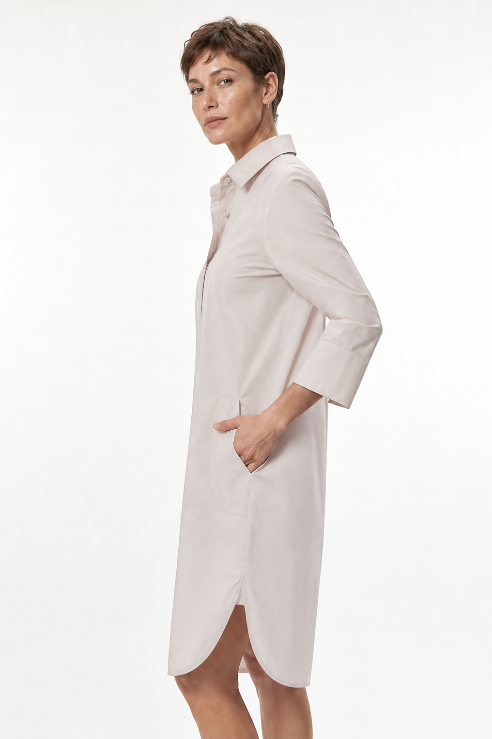 DORIAN DRESS IN ITALIAN FINE STRETCH COTTON