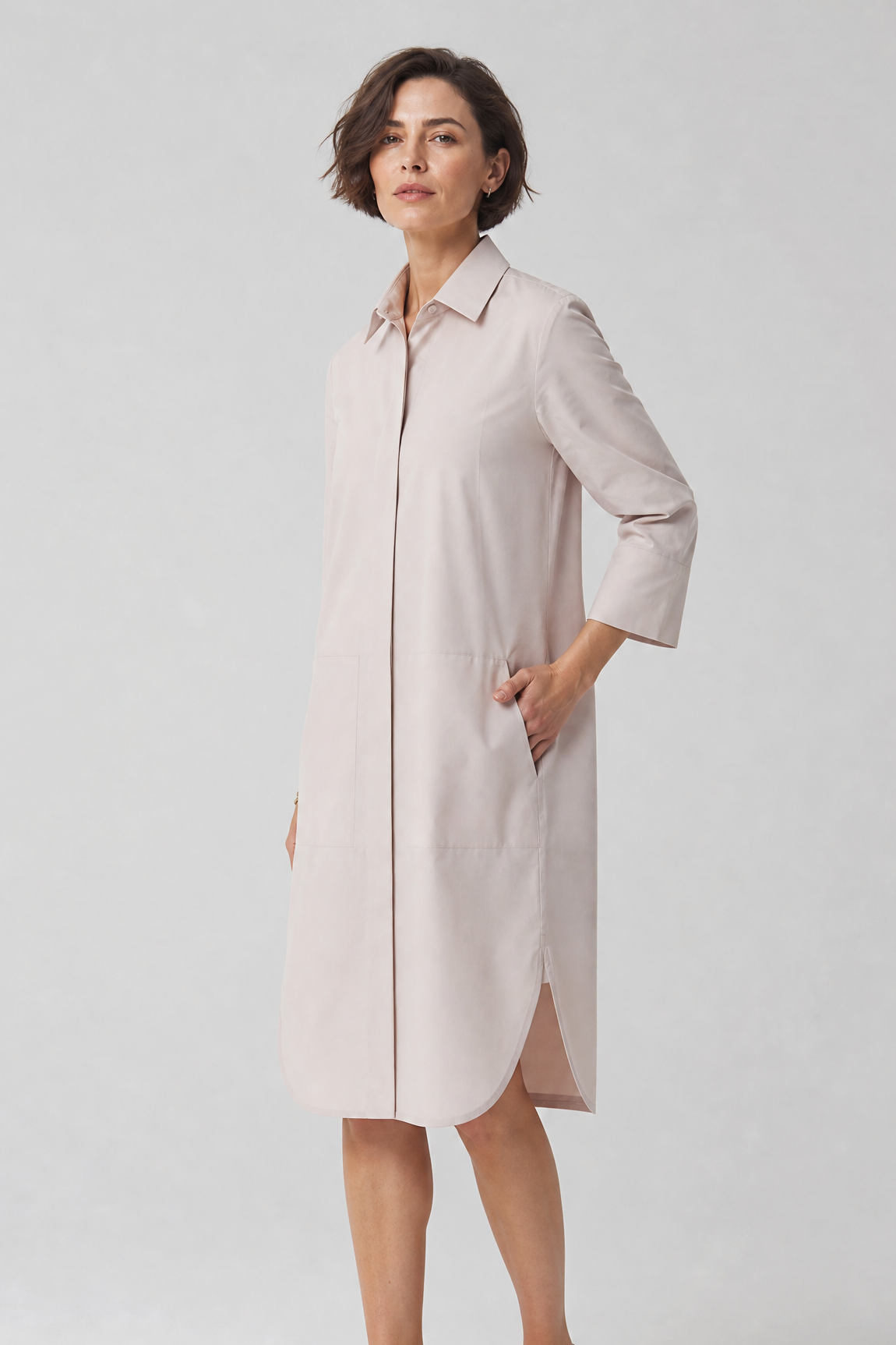 DORIAN DRESS IN ITALIAN FINE STRETCH COTTON