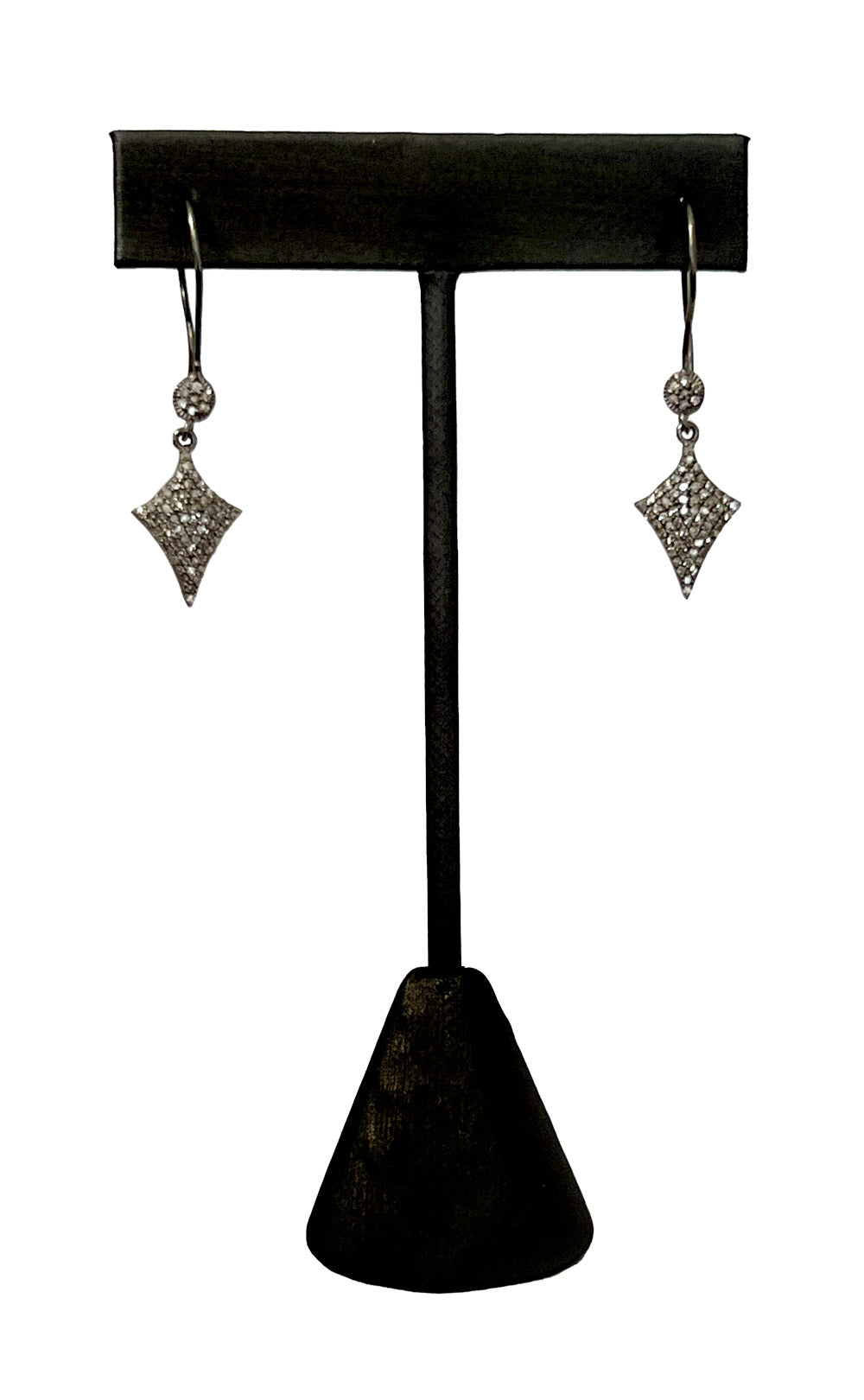 STERLING SILVER DIAMOND STAR EARRING