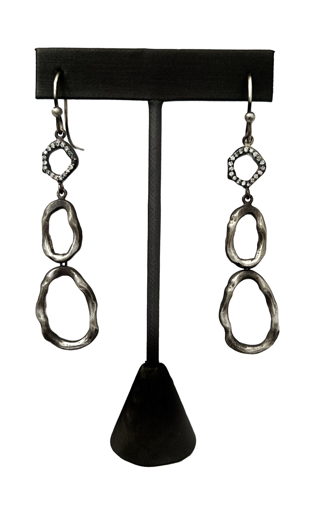 STERLING SILVER DIAMOND EARRING