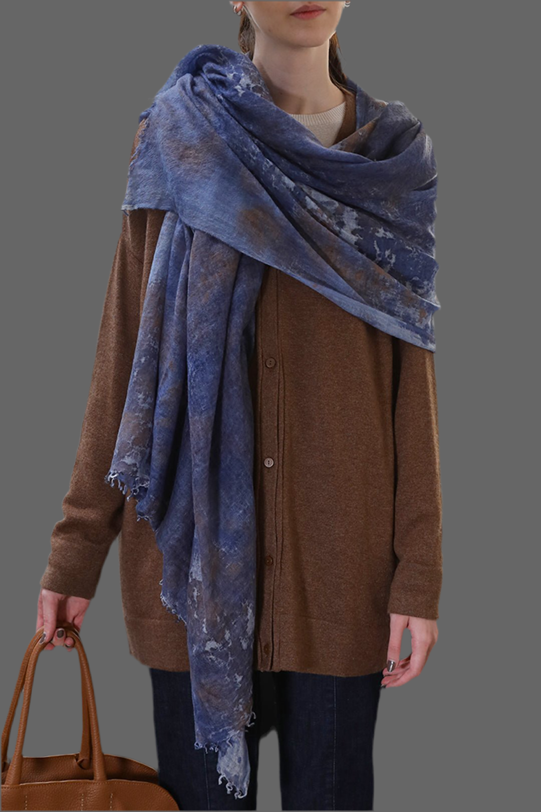 NORDIC SHORE SCARF IN HAND DYED CASHMERE