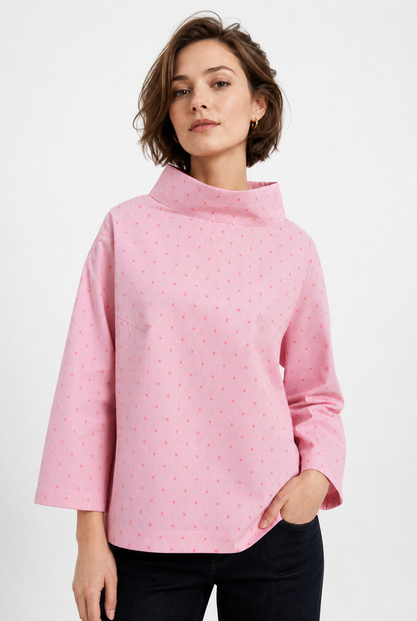 ELLA SHIRT IN STRETCH COTTON POPLIN