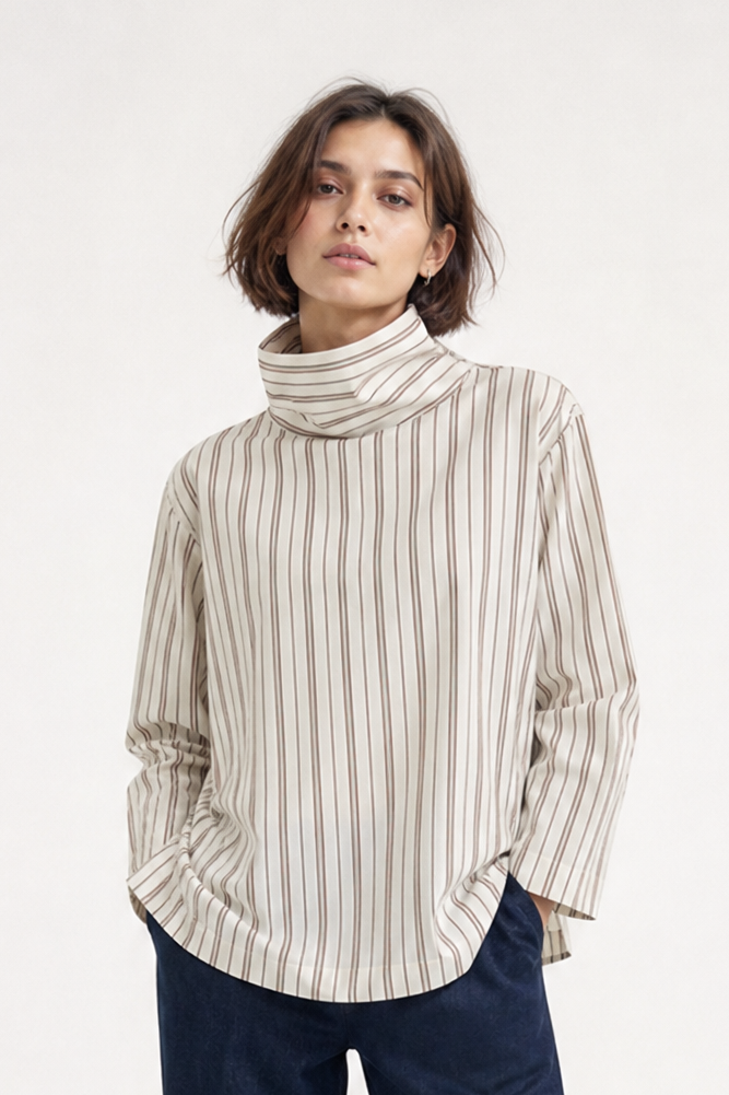 ELLA SHIRT IN YARN-DYED COTTON BLEND