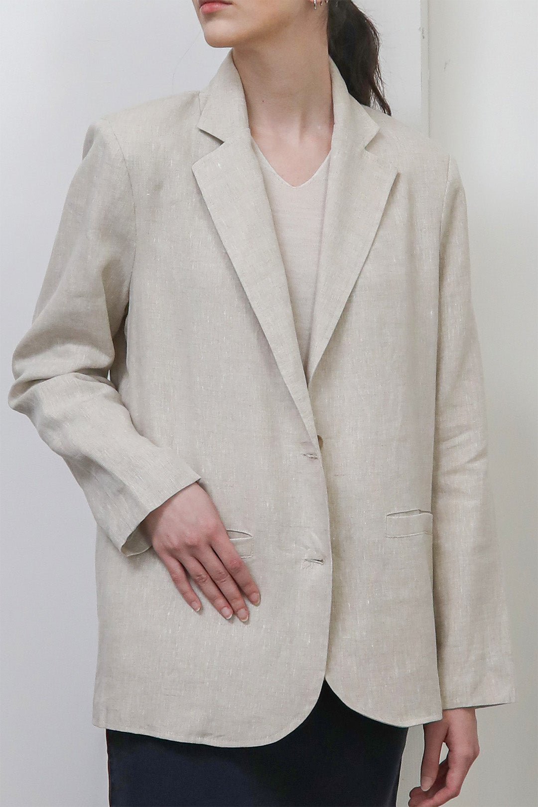 EVERETT EASY ITALIAN LINEN BLAZER FLAX