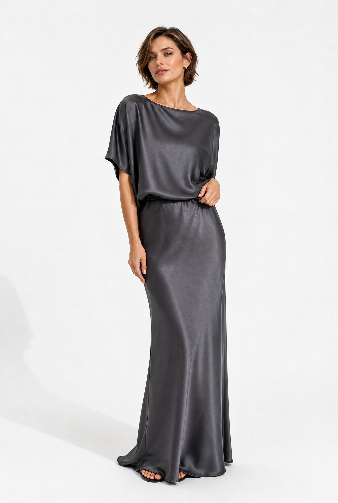 NALA BIAS SKIRT IN SILK CHARMEUSE
