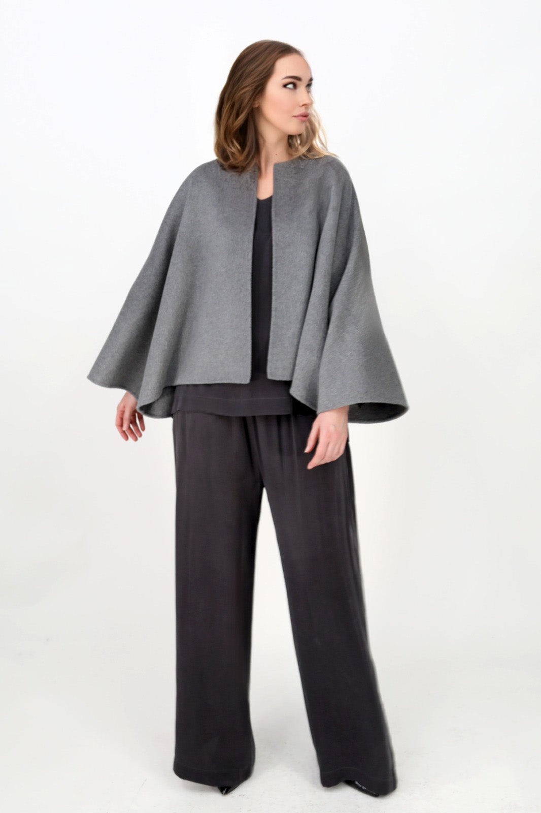 PALMETTO WIDE LEG PANT IN GARMET-DYED SILK CHARMEUSE