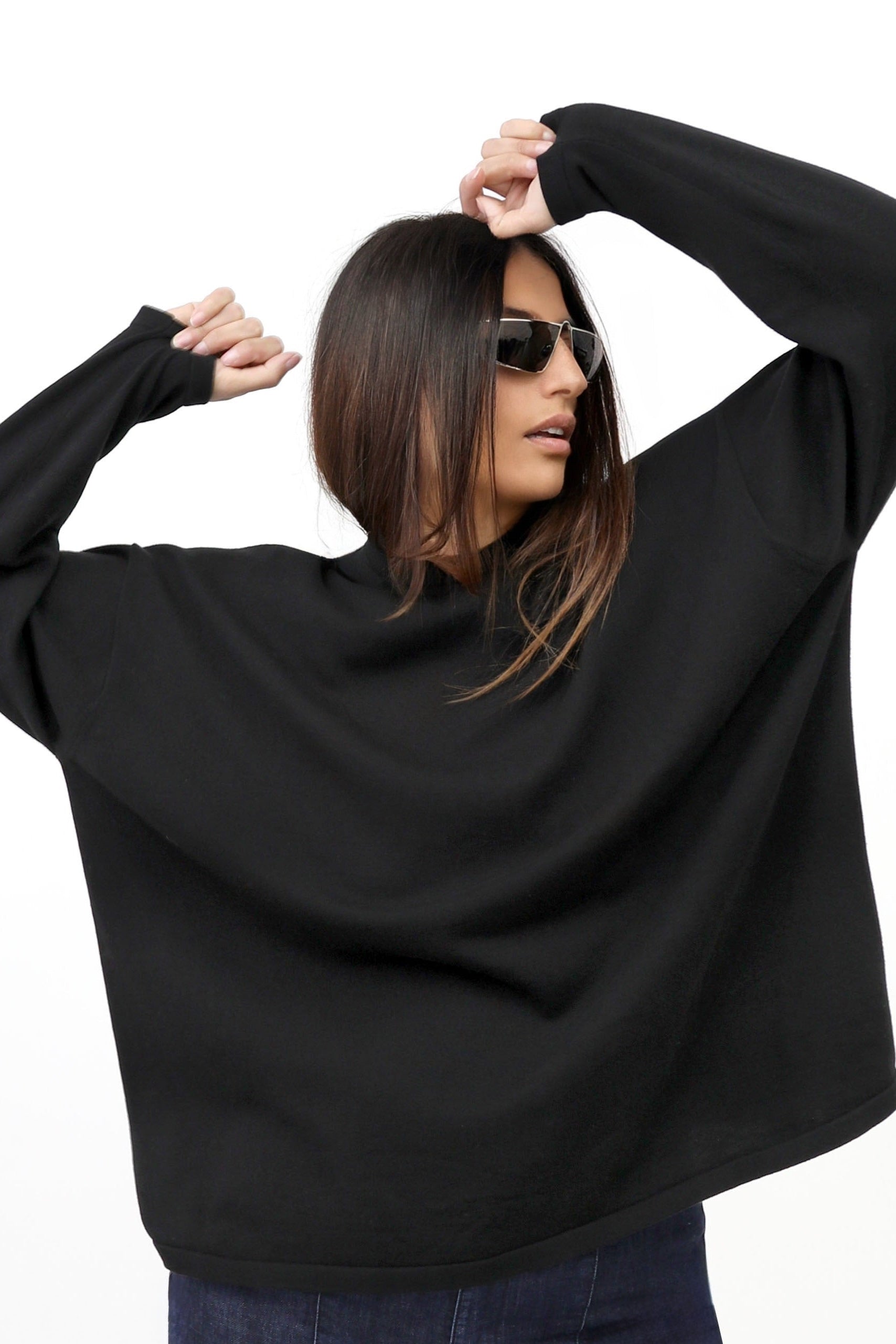 MARLOW OVERSIZED BOXY CREW IN 100% ITALIAN COTTON