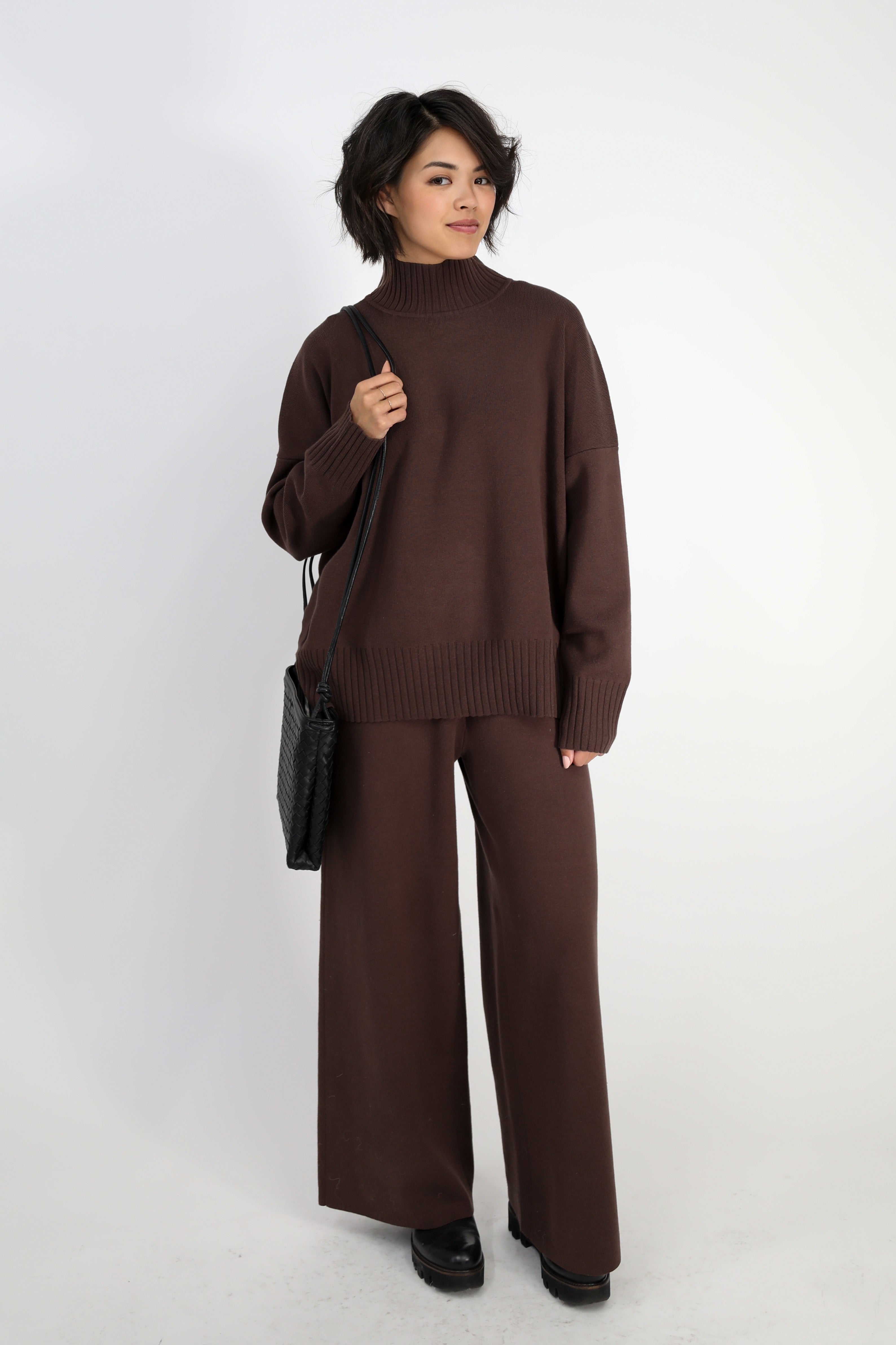 PIERO WIDE LEG PANT 100% ITALIAN COTTON