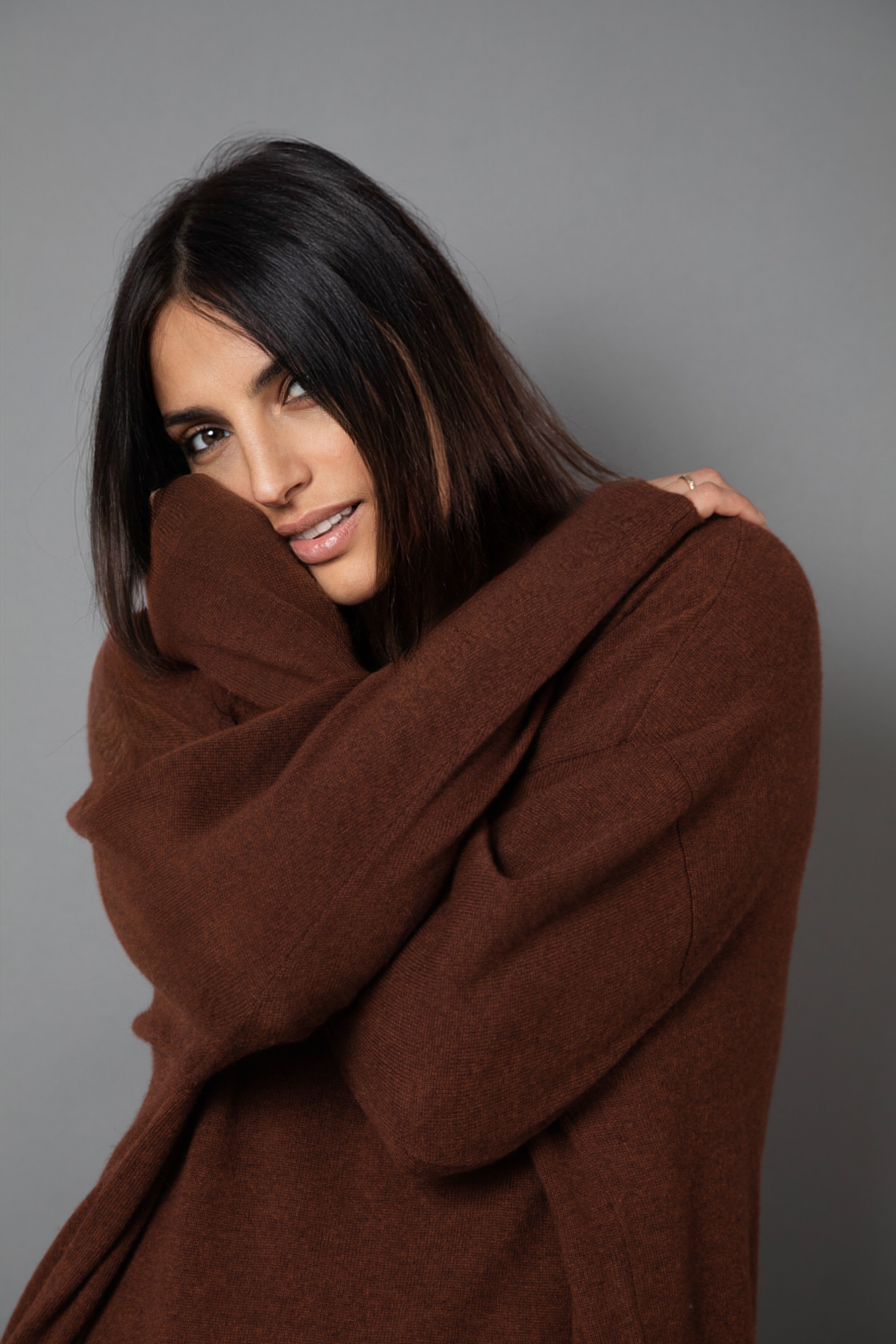 MARLOW OVERSIZED BOXY CREW IN CASHMERE BLEND