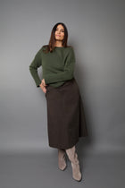 LEONE SKIRT IN GARMENT DYED ITALIAN COTTON
