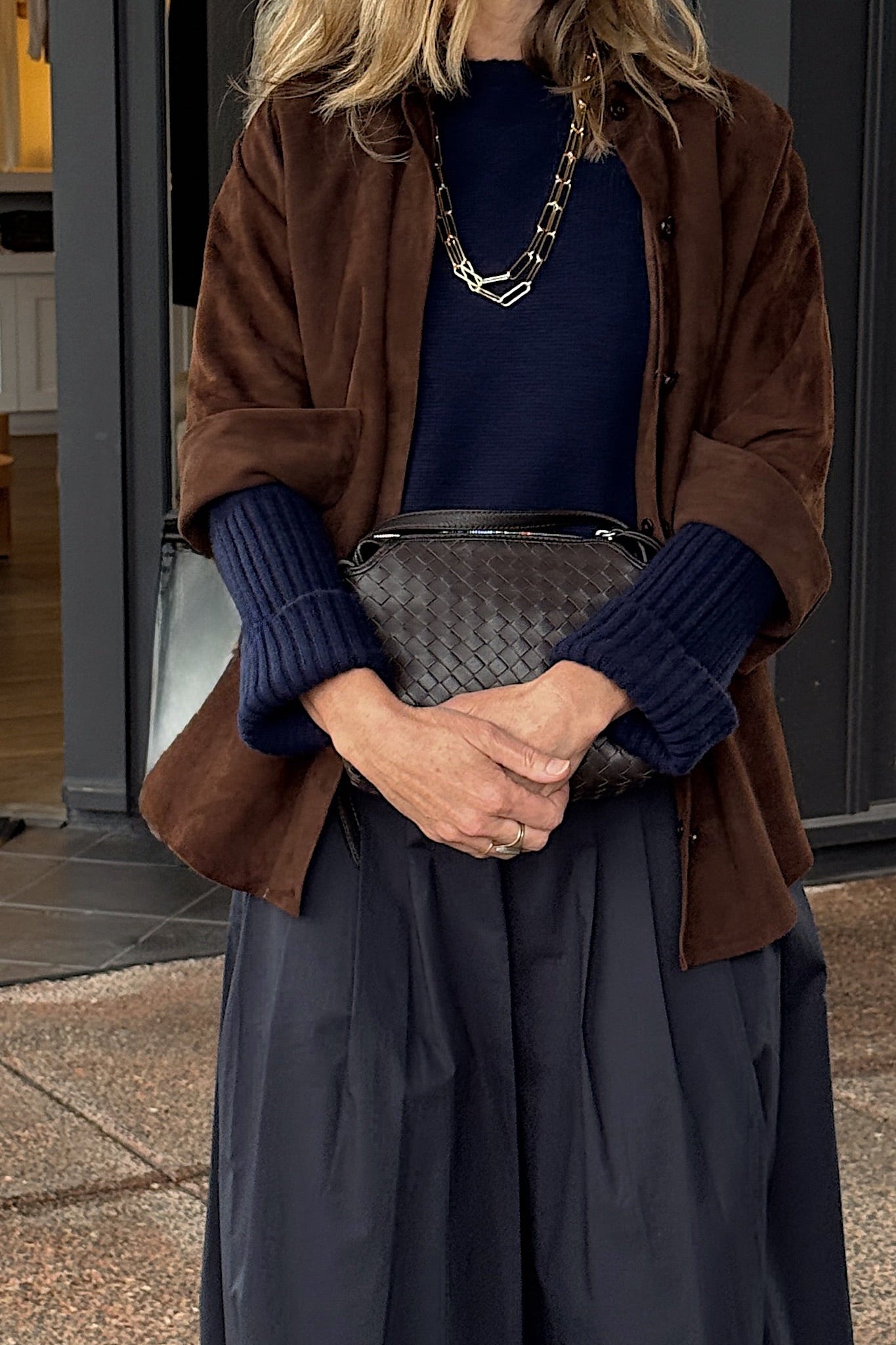 SAHANA DOLMAN SUEDE IN DARK CHOCOLATE SUEDE