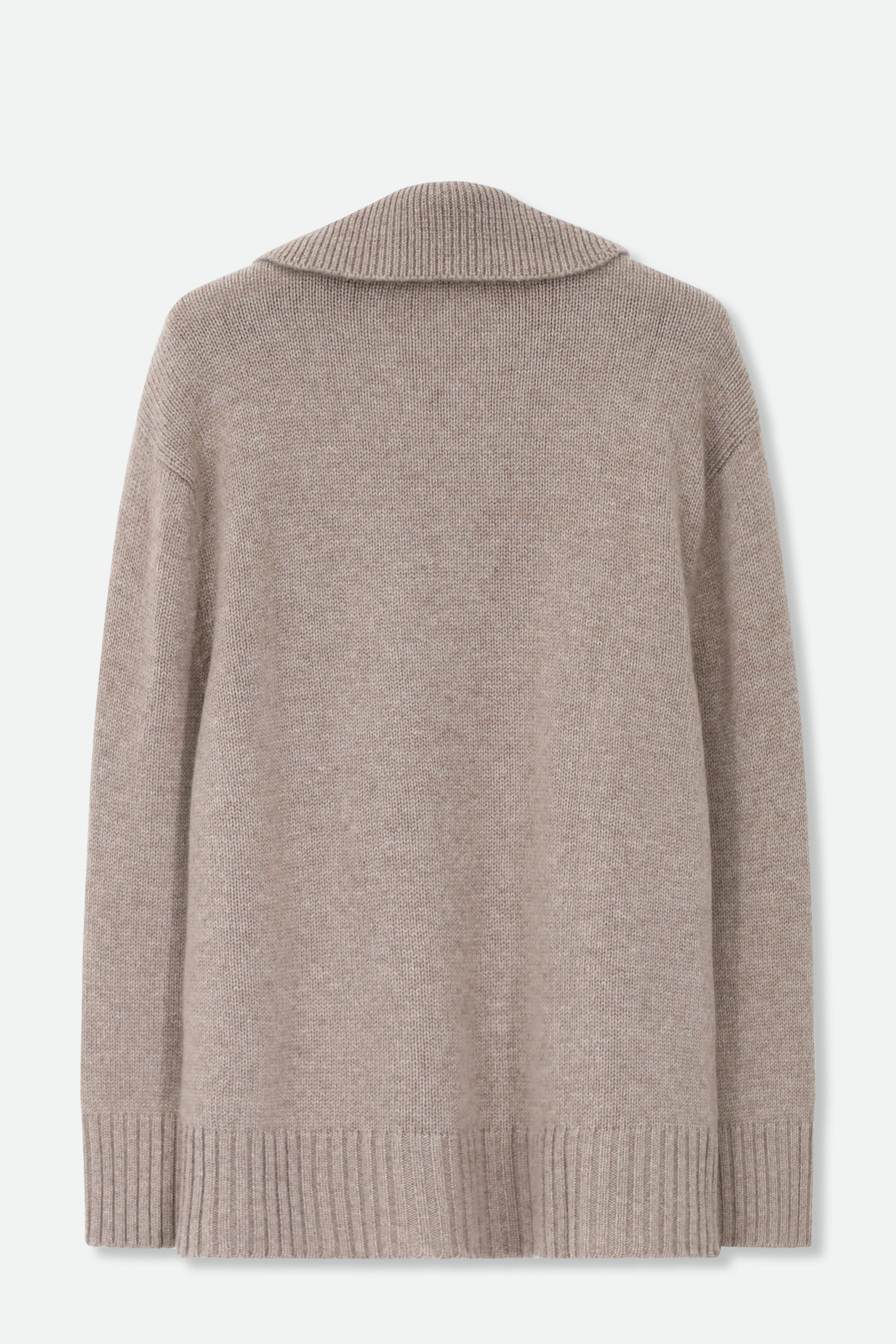 ROUEN POLO NECK SWEATER IN CASHMERE MERINO 4 PLY KNIT