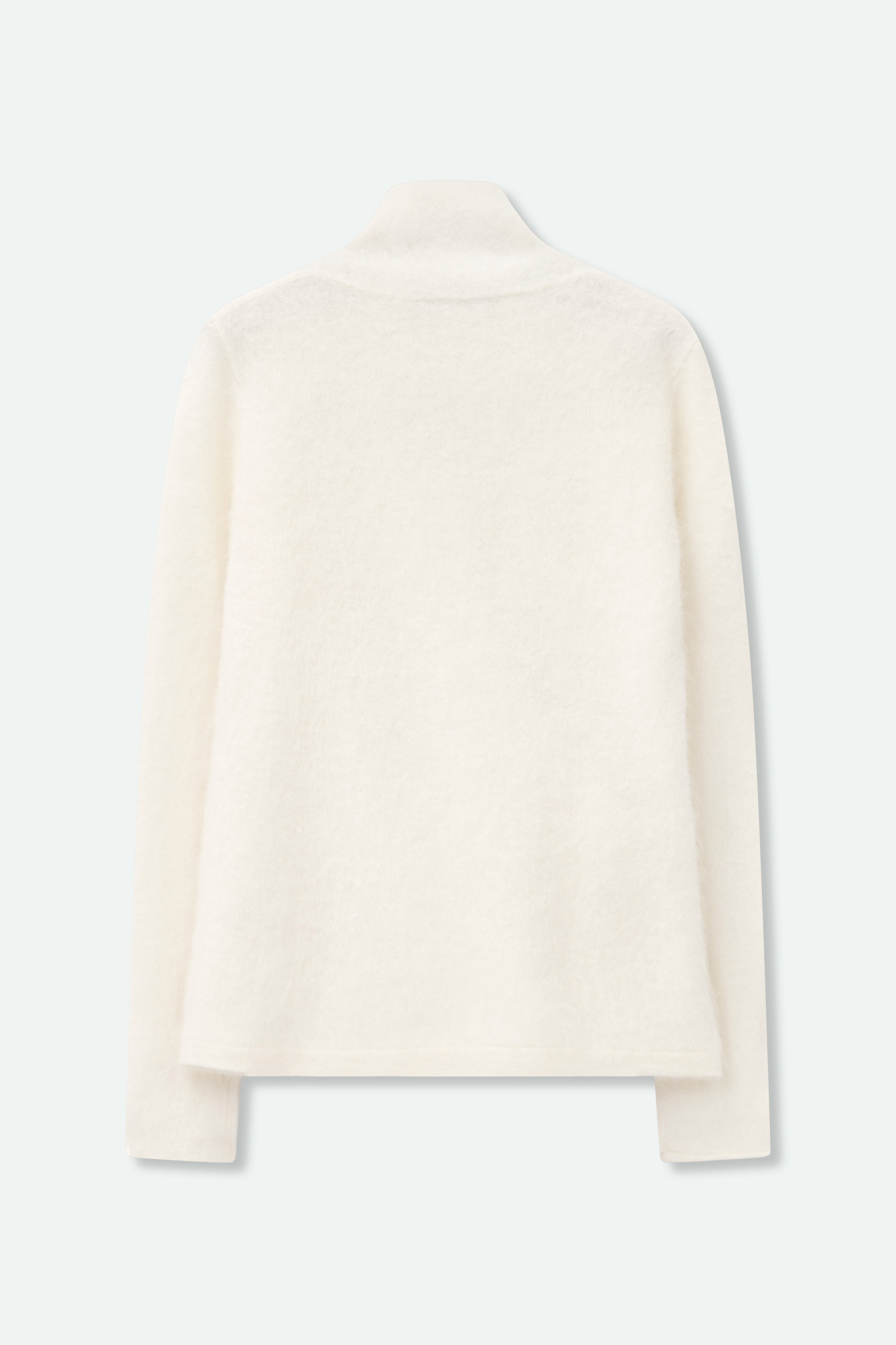 SABLE SURPLICE NECK CASHMERE SWEATER