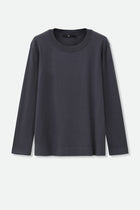 NICO LONG SLEEVE CREW IN FINE GAUGE ITALIAN SILK COTTON