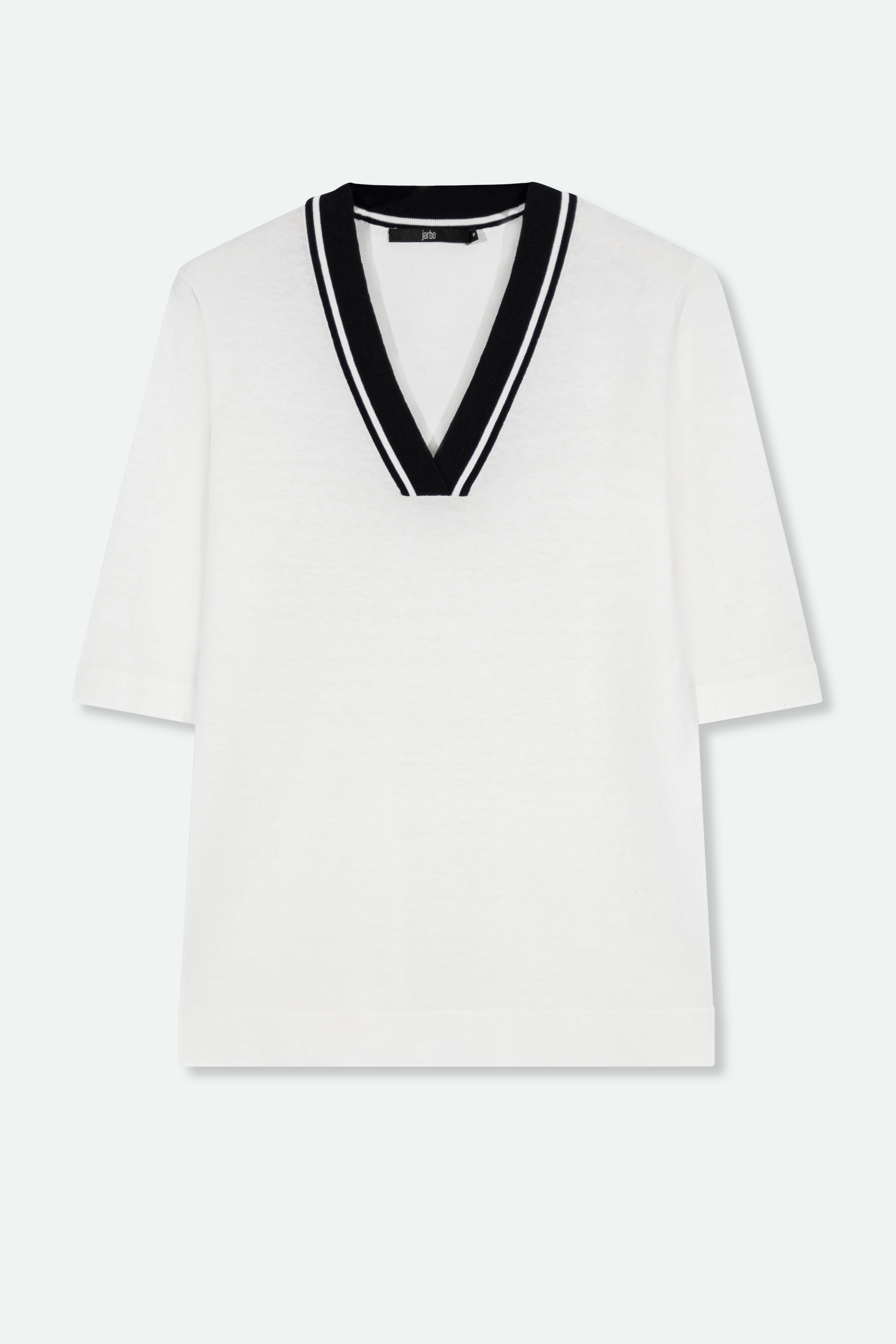 ARLO V-NECK IN FINE GAUGE ITALIAN SILK COTTON