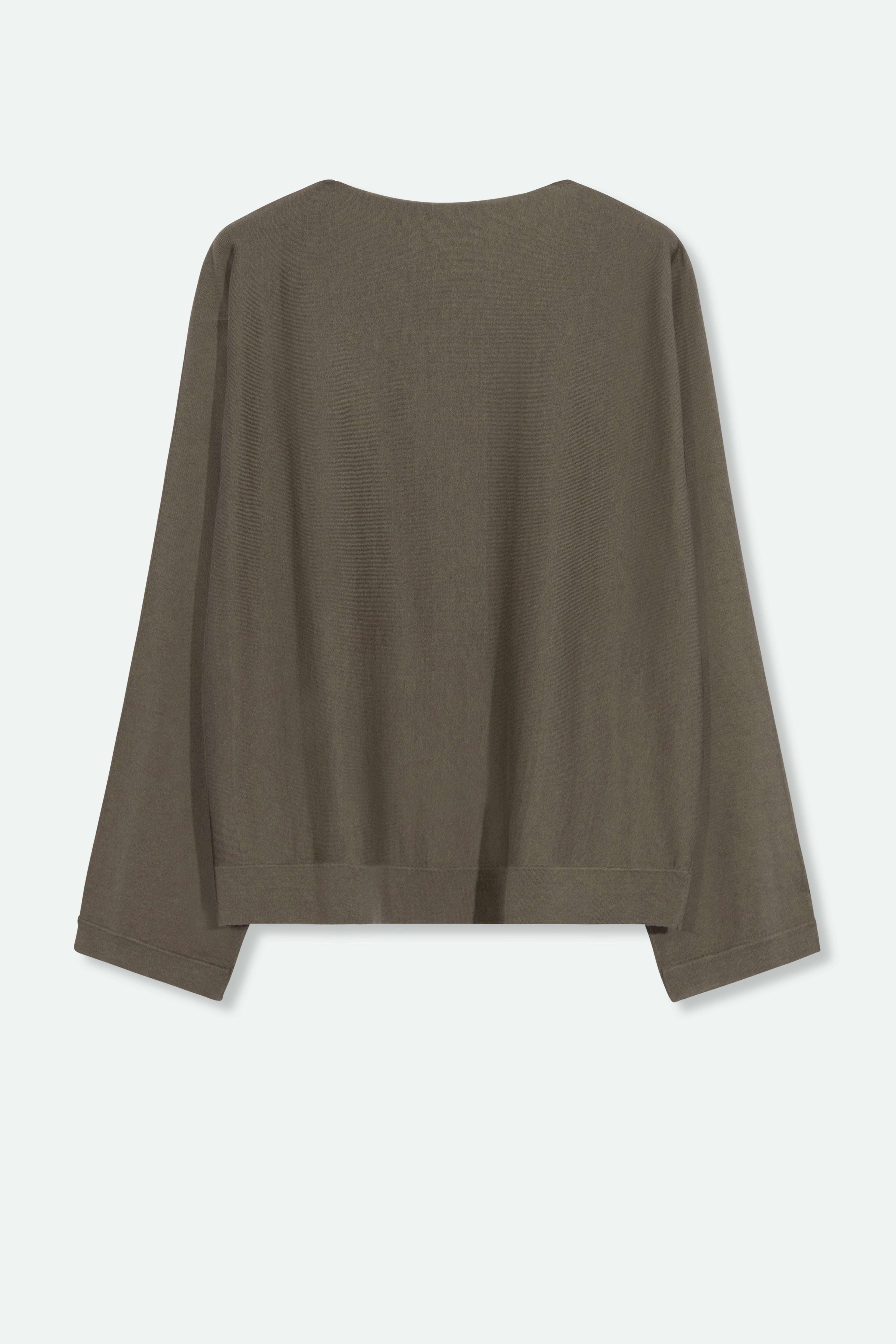 MAREN DOLMAN TOP IN FINE GAUGE ITALIAN SILK COTTON