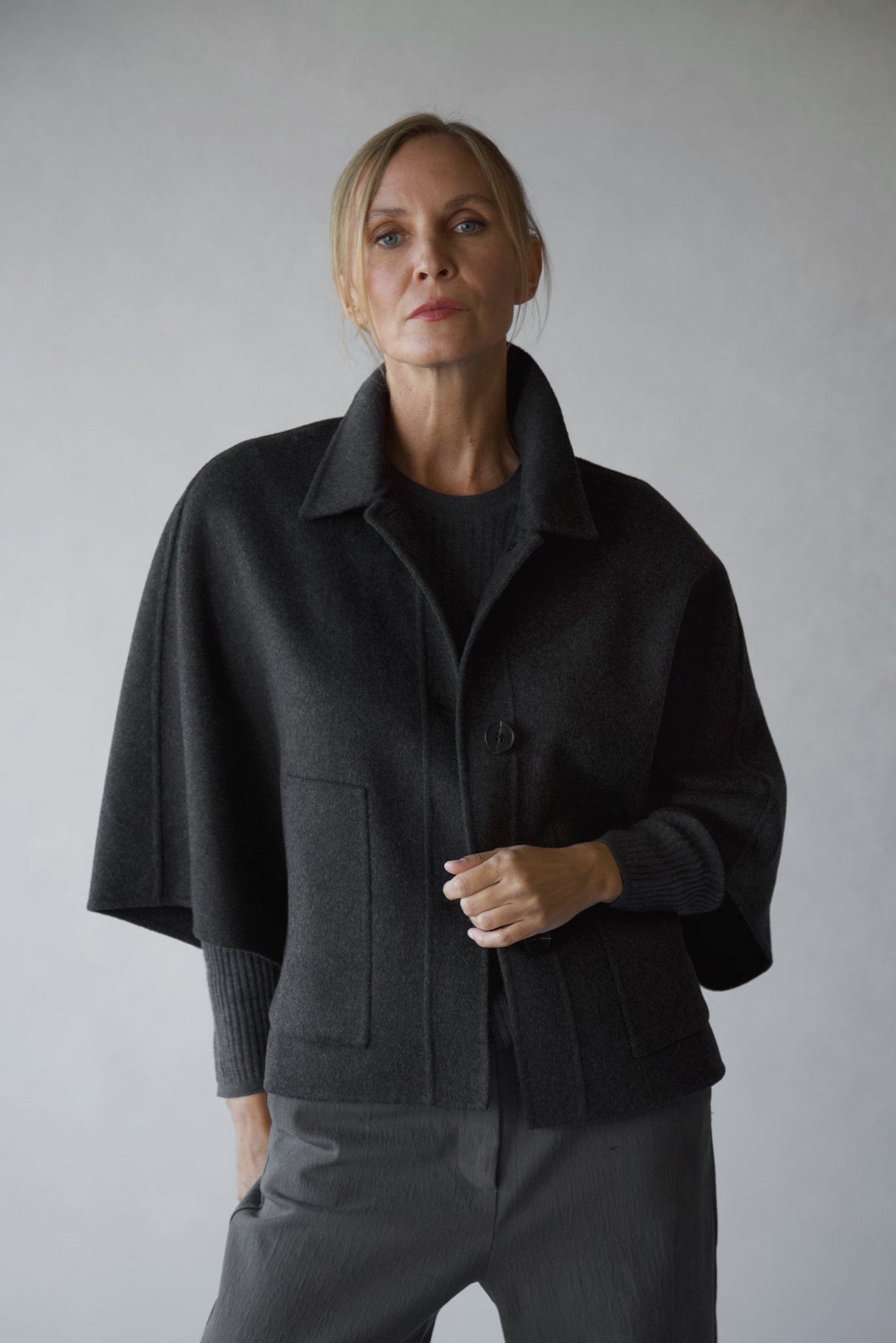 CALDER CAPE COAT IN DOUBLE-FACE WOOL