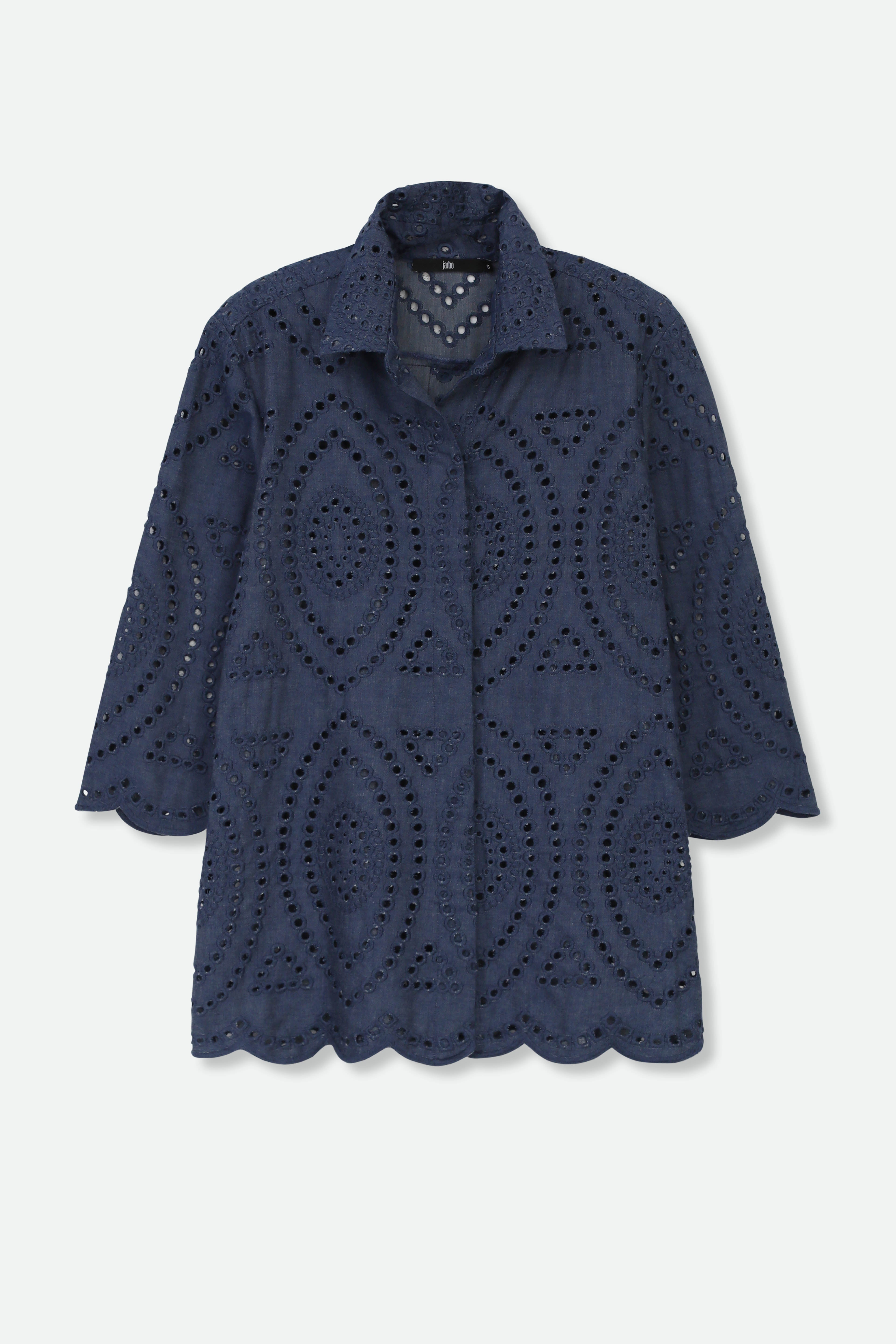 CESARE CAMP SHIRT ITALIAN DENIM EYELET