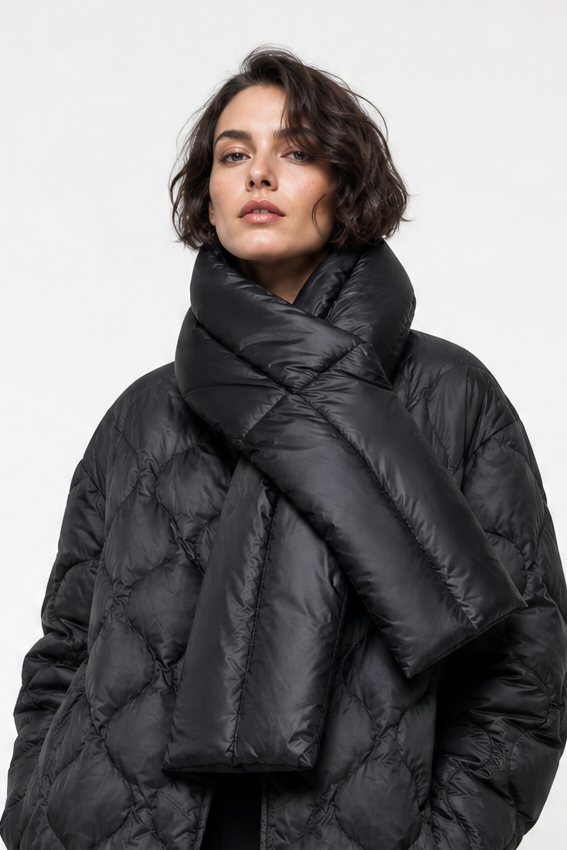 GOOSE DOWN QUILTED SCARF