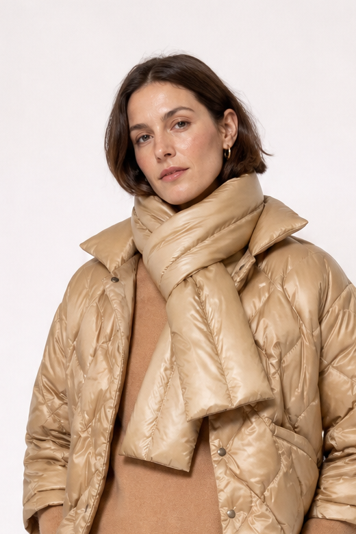 GOOSE DOWN QUILTED SCARF