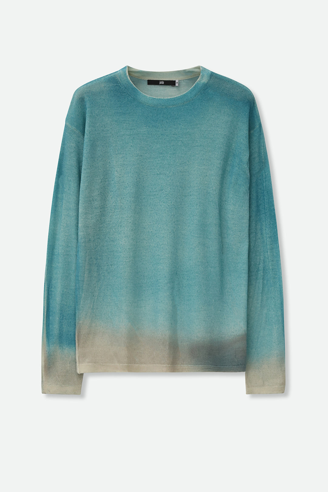 SHILOH CREW IN HAND-DYED CASHMERE SEAFOAM