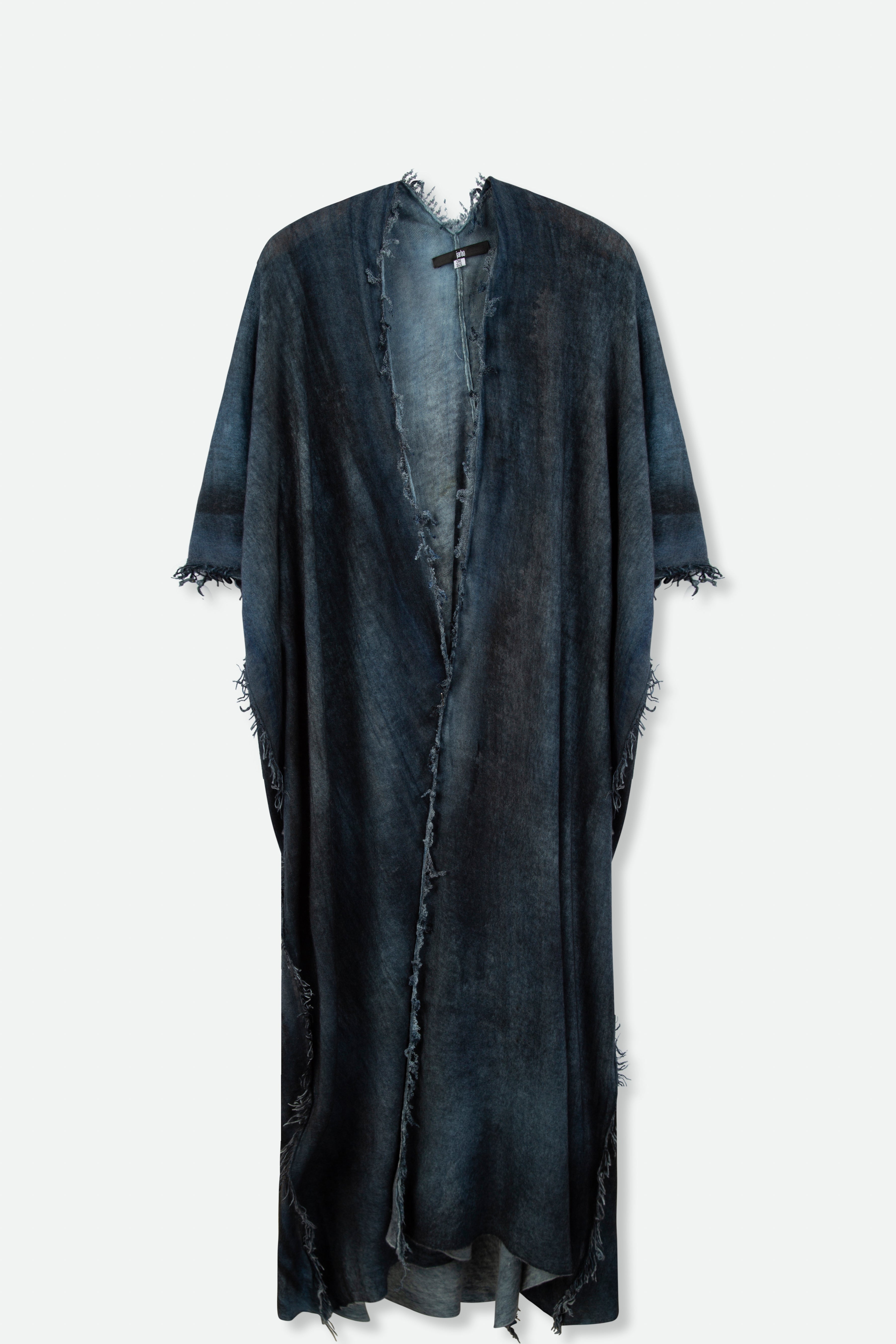 PATNA CARDIGAN IN HAND-DYED CASHMERE MIDNIGHT BLUE