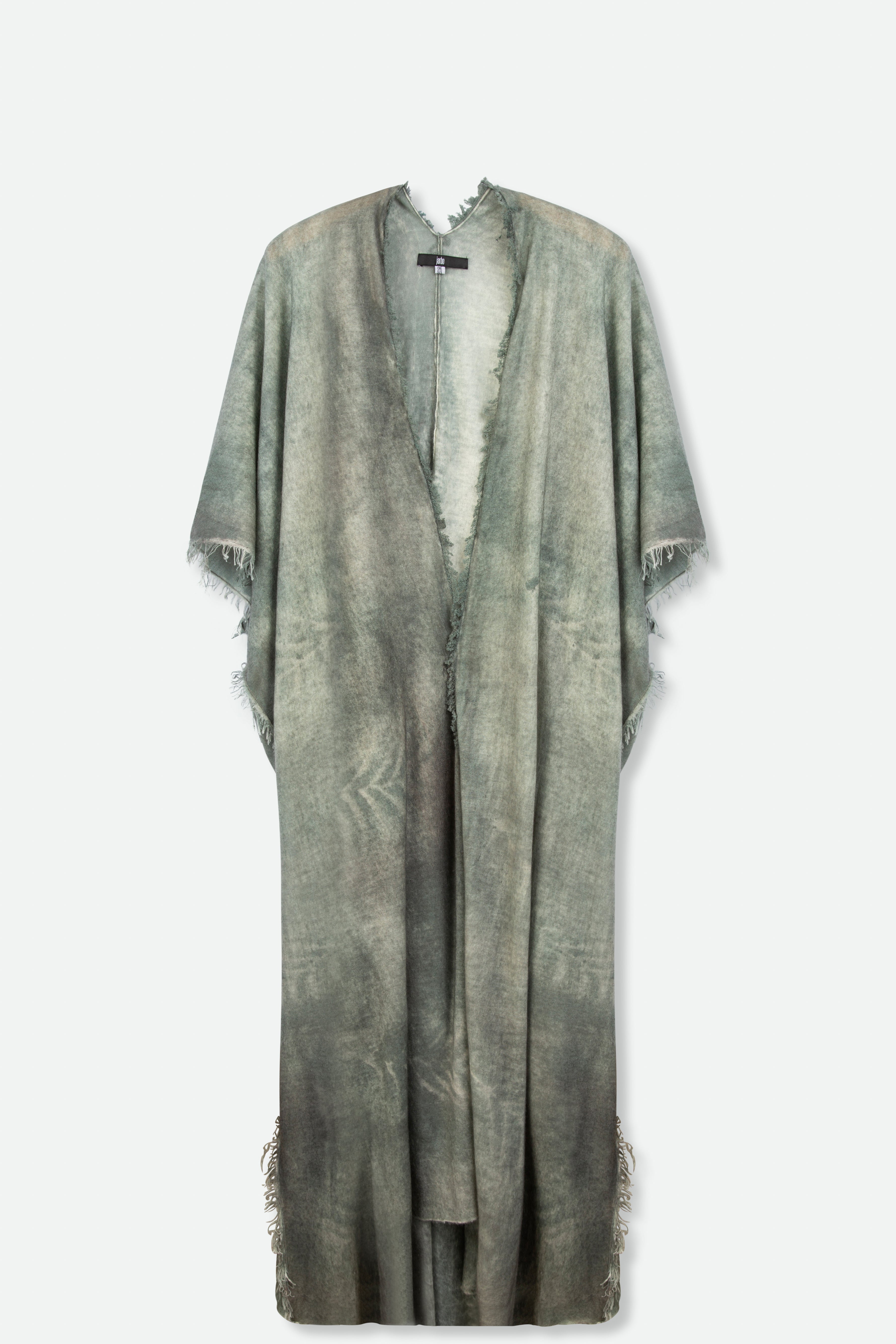 PATNA CARDIGAN IN HAND-DYED CASHMERE SAGE FEATHER