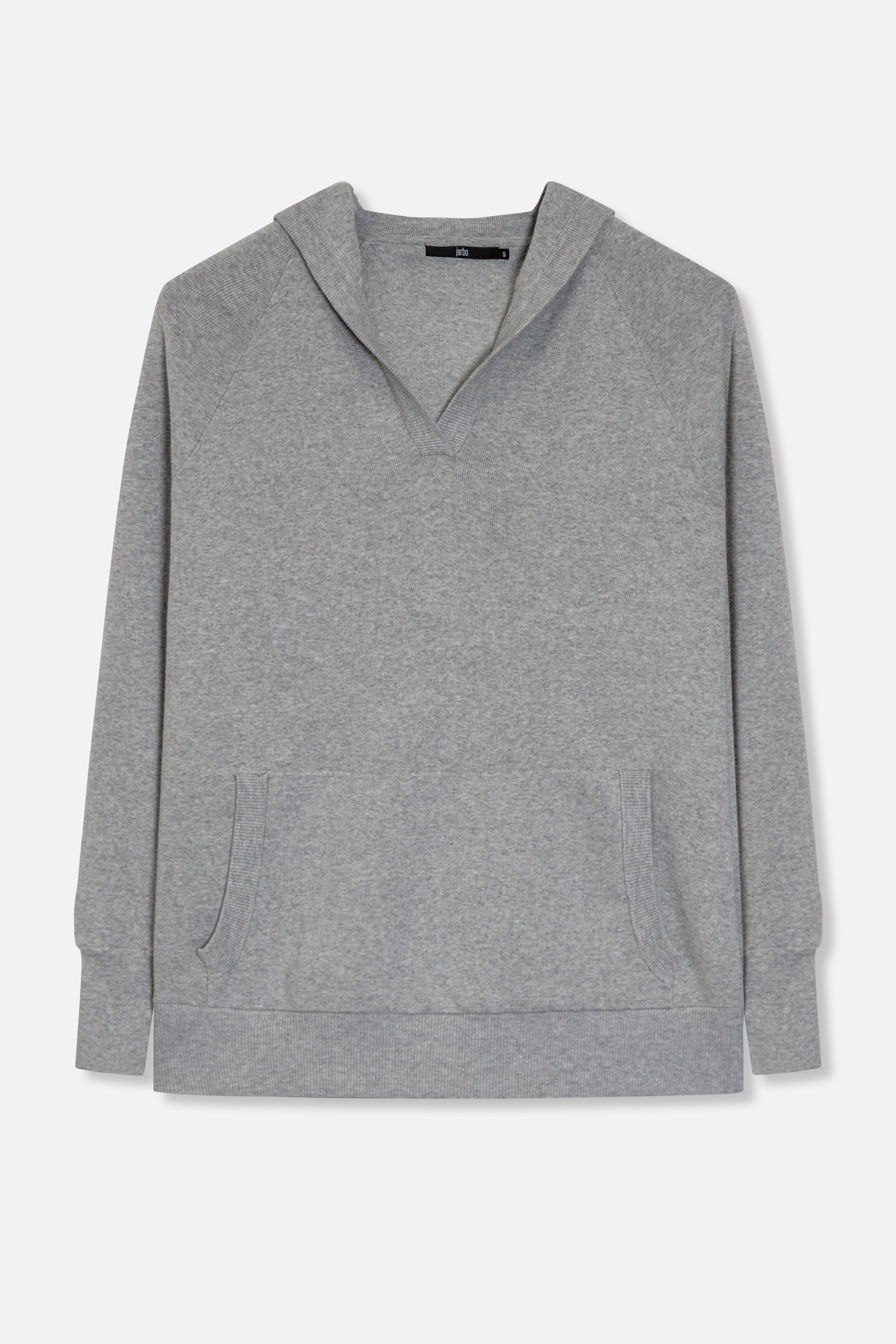 PADMA PULLOVER HOODIE IN DOUBLE KNIT HEATHER PIMA COTTON WITH STRETCH