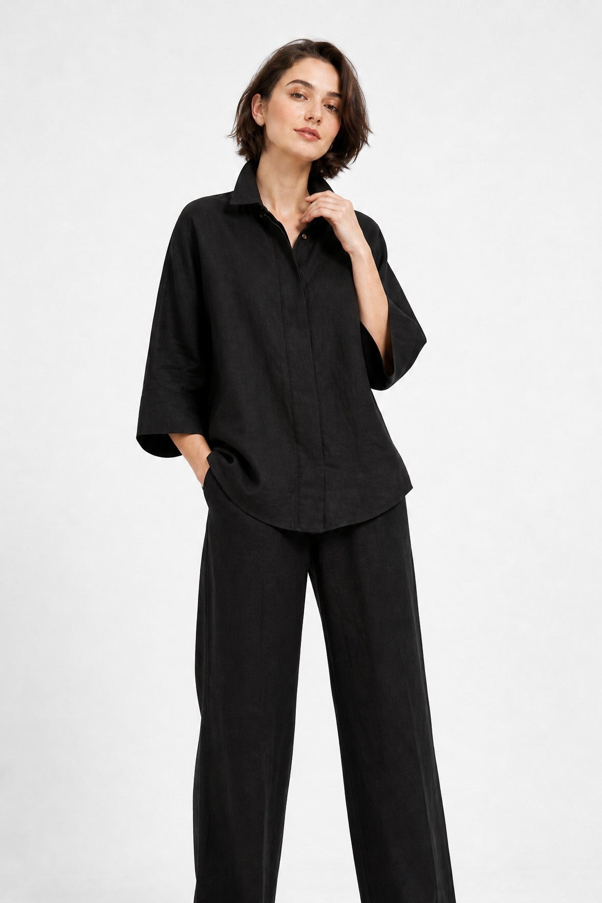 SAHANA DOLMAN SHIRT IN LINEN