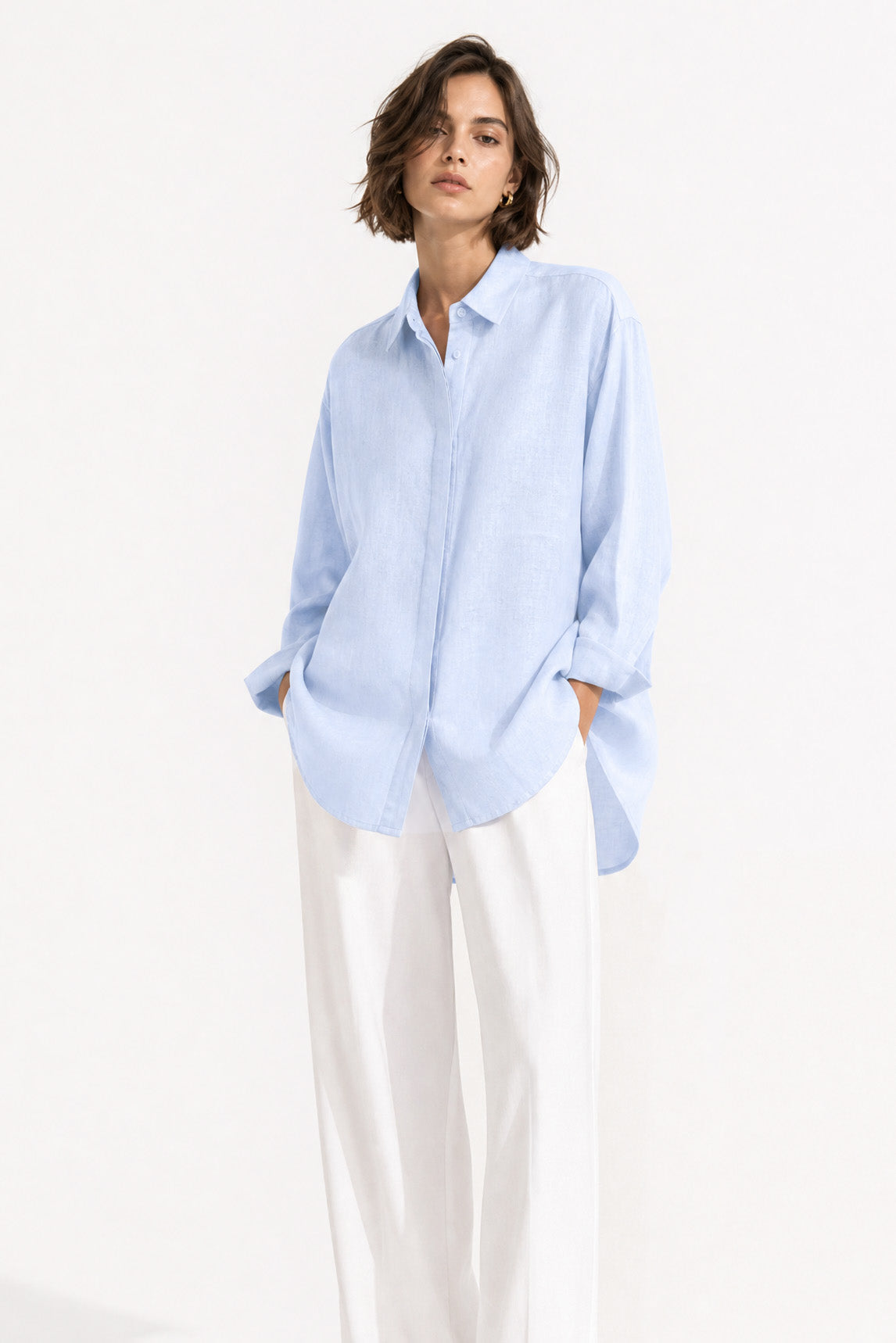 VETRINA ITALIAN LINEN BOYFRIEND SHIRT