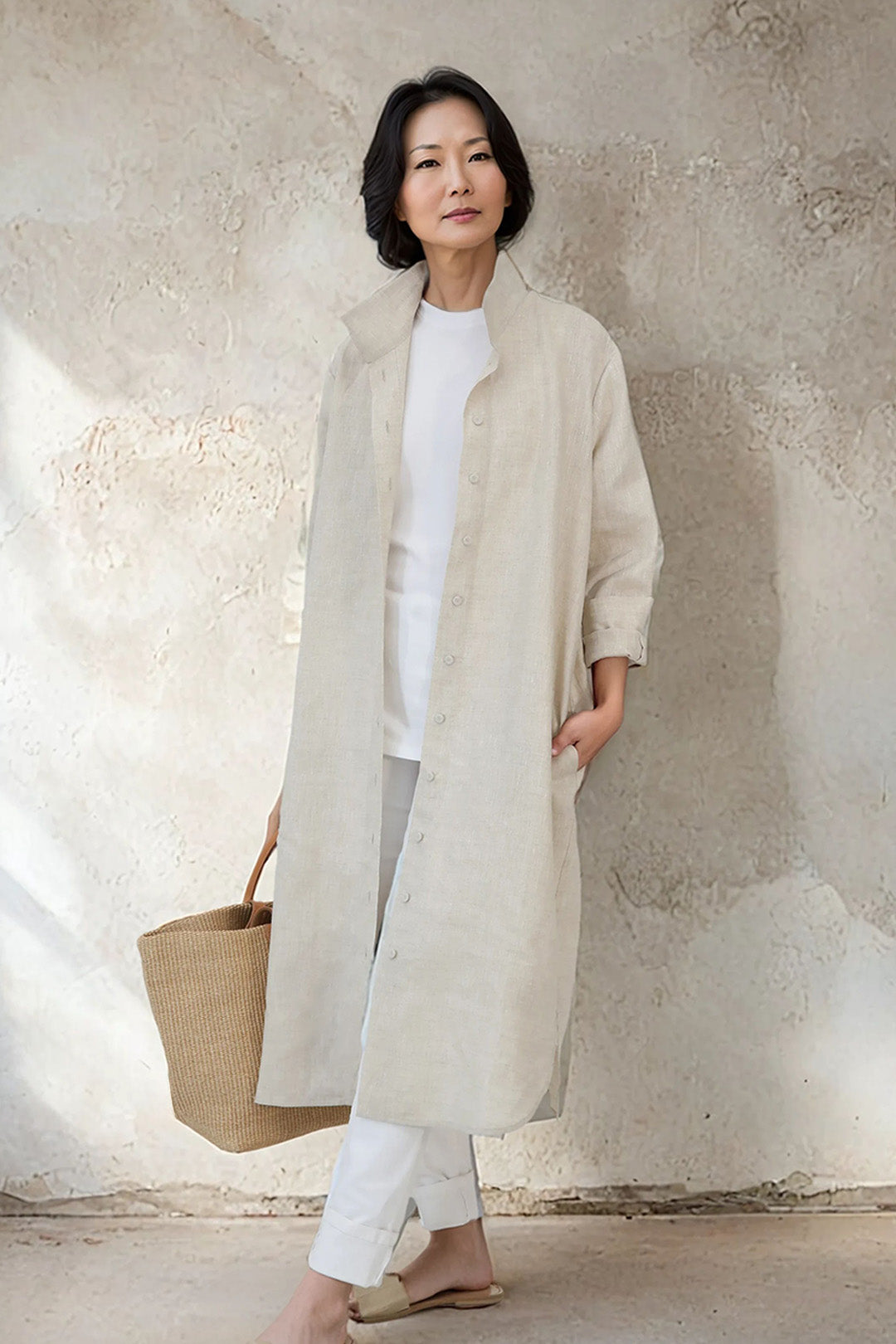 SHIRTDRESS IN PREMIUM ITALIAN LINEN