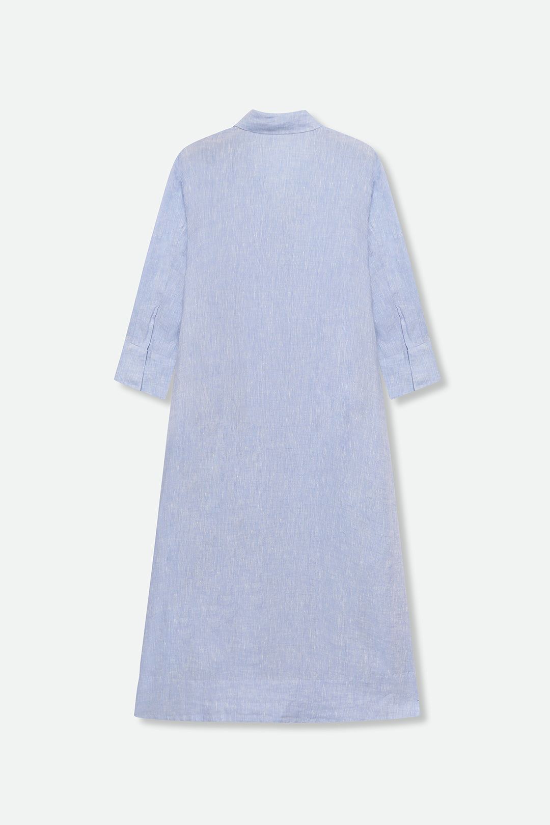 DANNI DRESS IN ITALIAN WASHED LINEN LIGHT BLUE