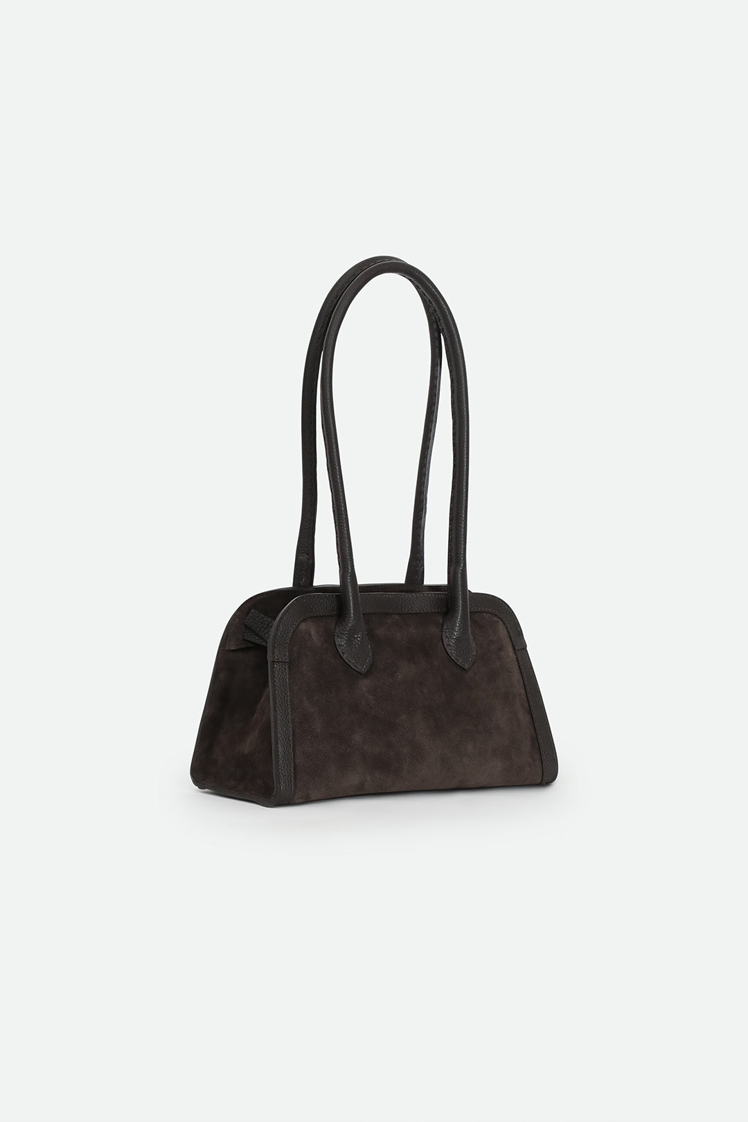 ARDEN 12 BAG IN ITALIAN SUEDE GREYHOUND-GREY