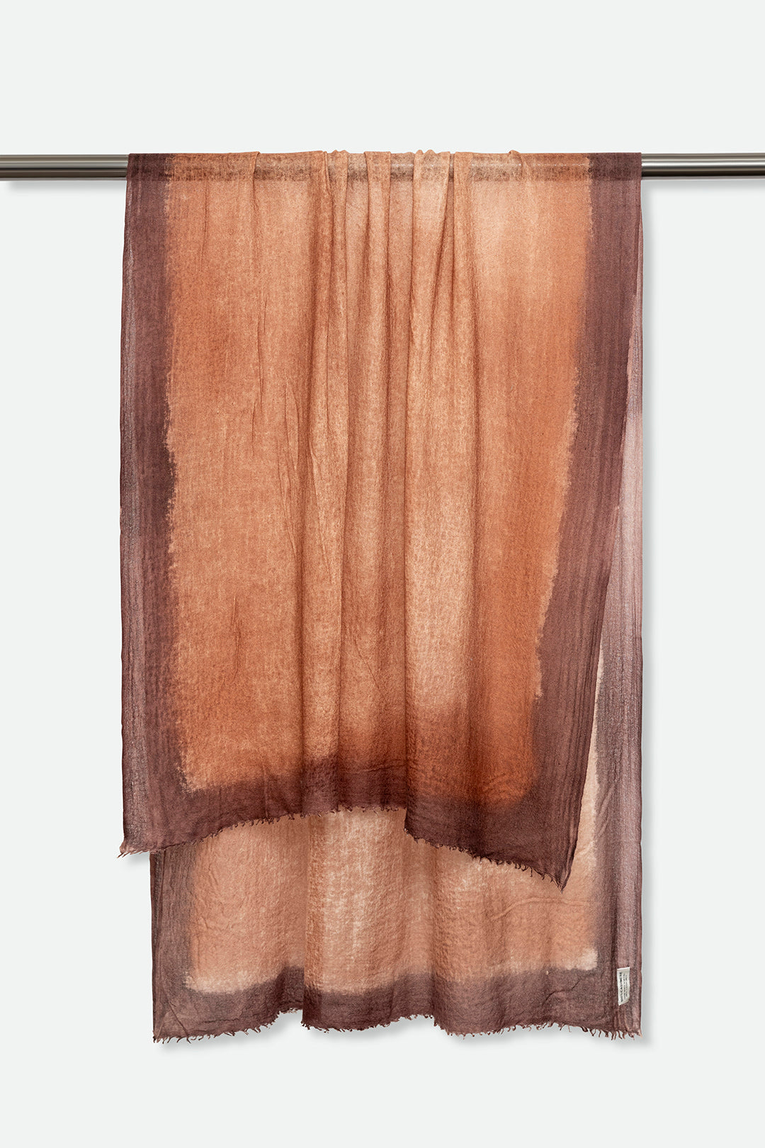 EARTHEN BROWN SCARF IN HAND DYED CASHMERE