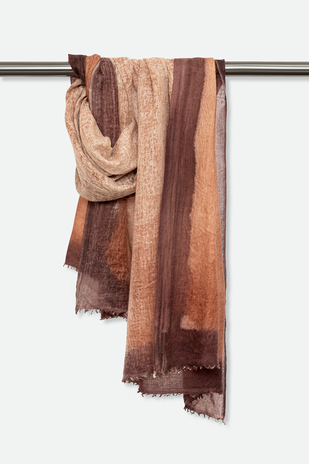 EARTHEN BROWN SCARF IN HAND DYED CASHMERE