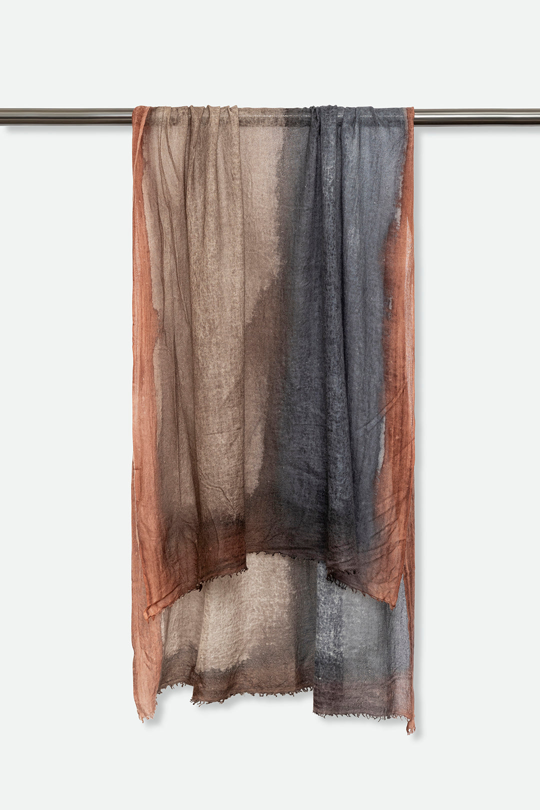 FRENCH ROAST SCARF IN HAND DYED CASHMERE