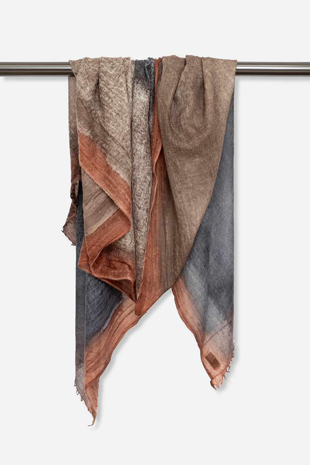 FRENCH ROAST SCARF IN HAND DYED CASHMERE