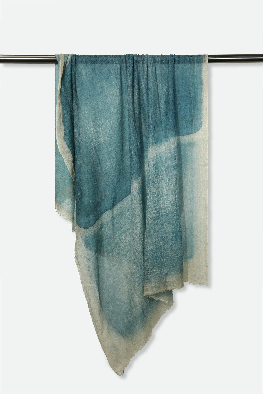SEAFOAM SCARF IN HAND DYED CASHMERE