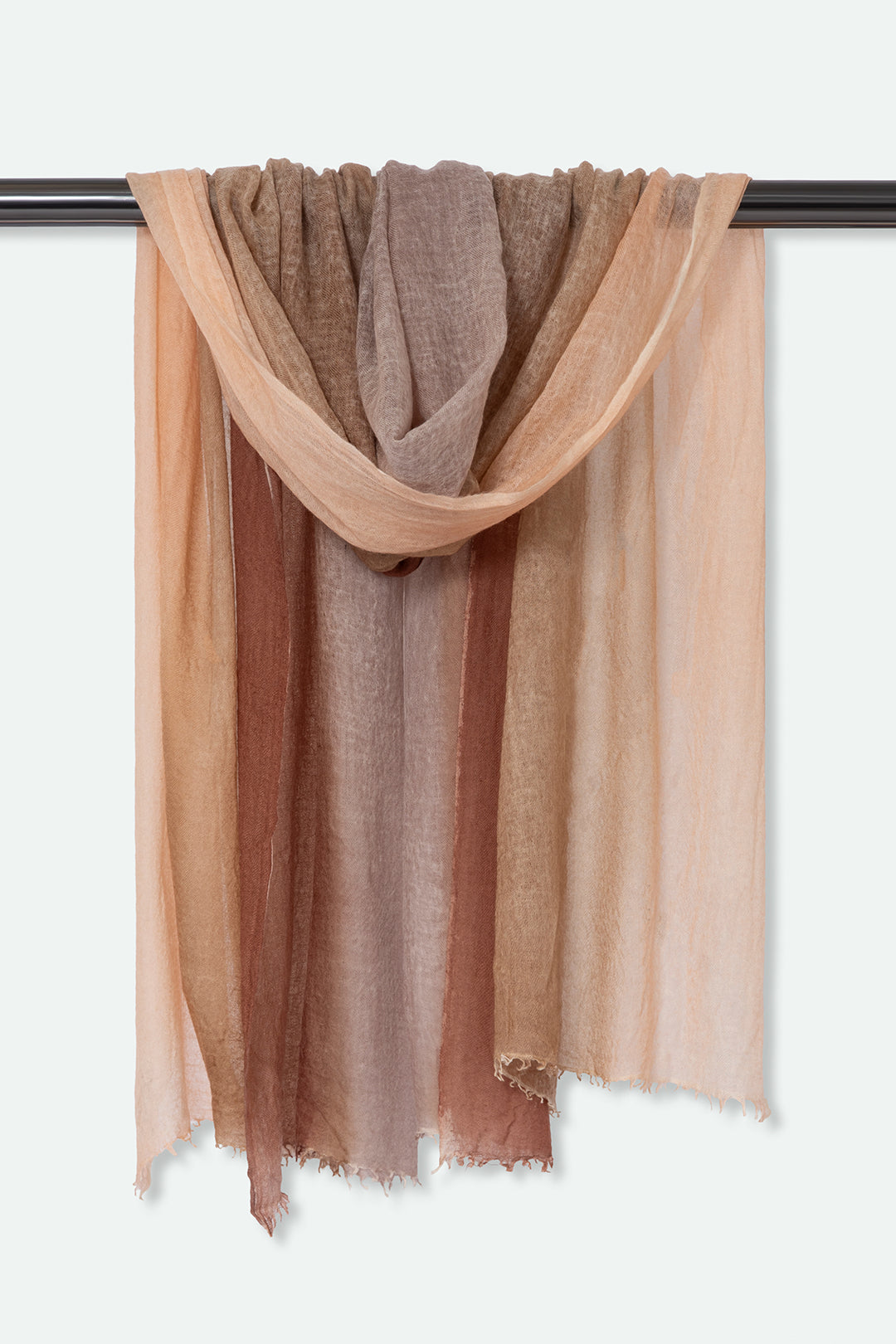 CHESTNUT TERRA SCARF IN HAND DYED CASHMERE