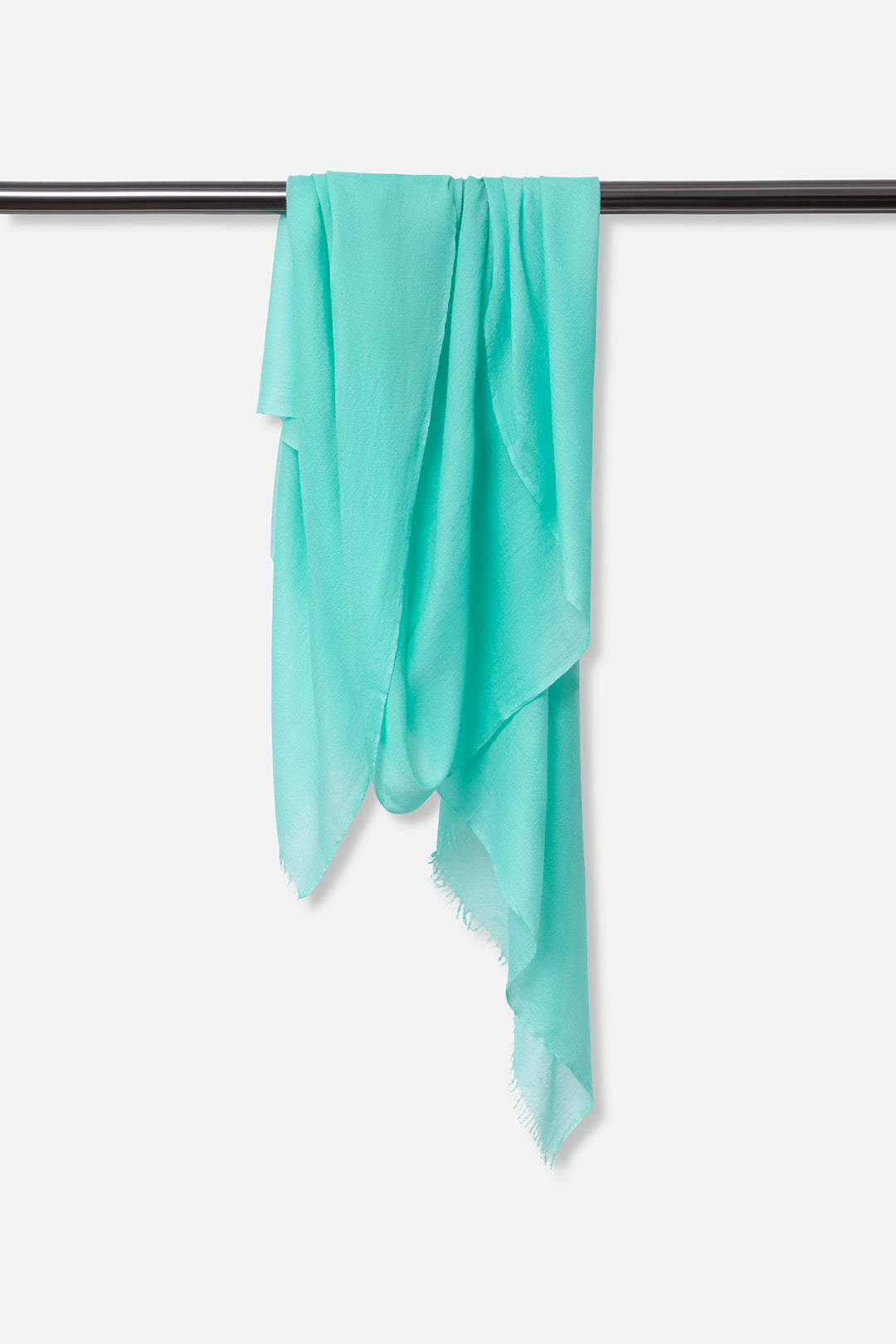 LIGHTWEIGHT SCARD IN HAND DYED CASHMERE SEA GLASS