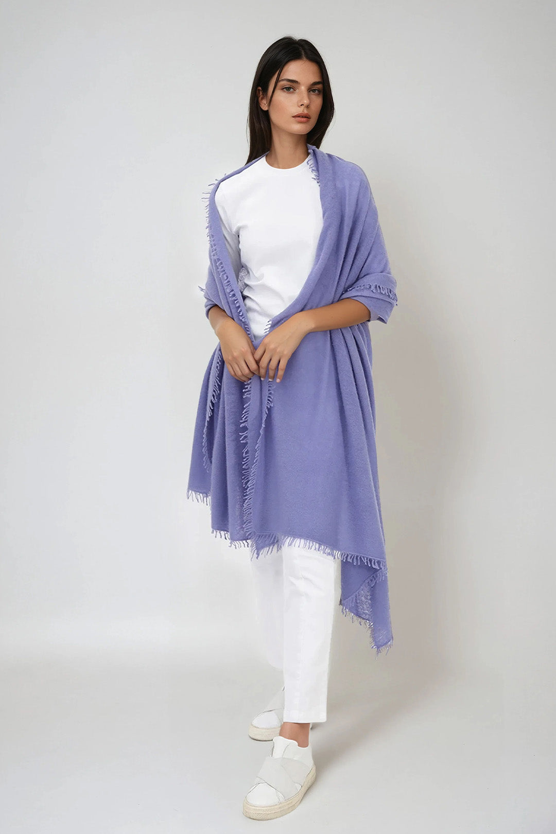 ÉLAN SCARF IN CASHMERE MARLIN