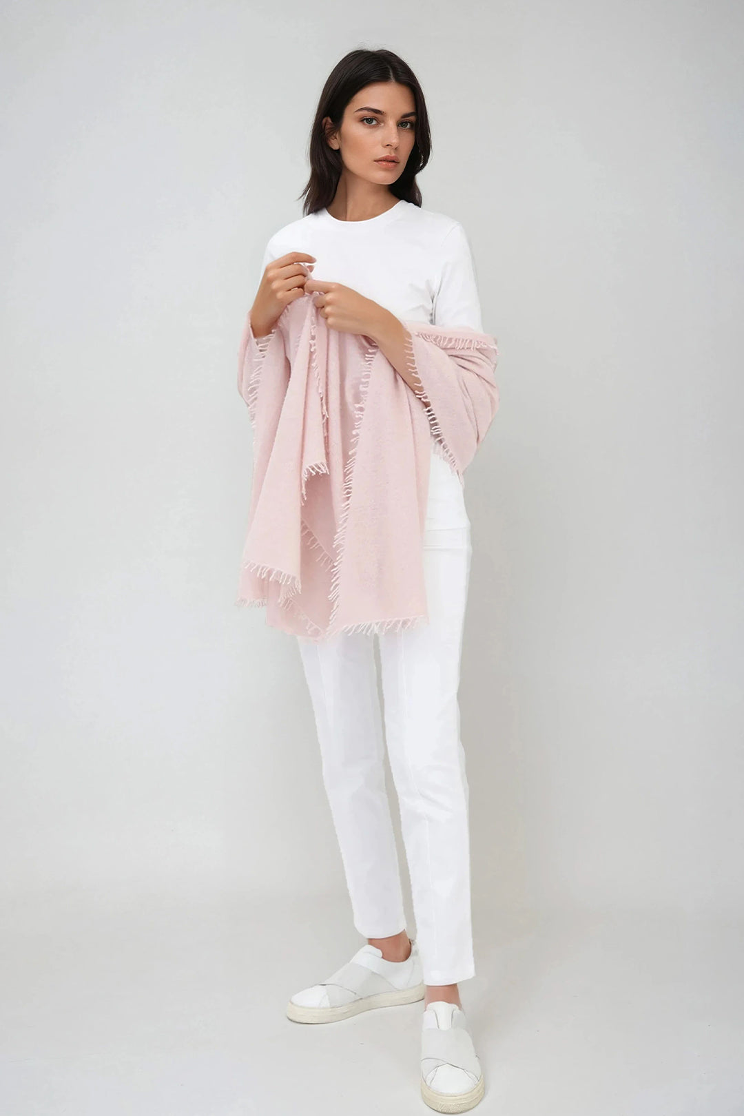 ÉLAN SCARF IN CASHMERE SOFT PINK
