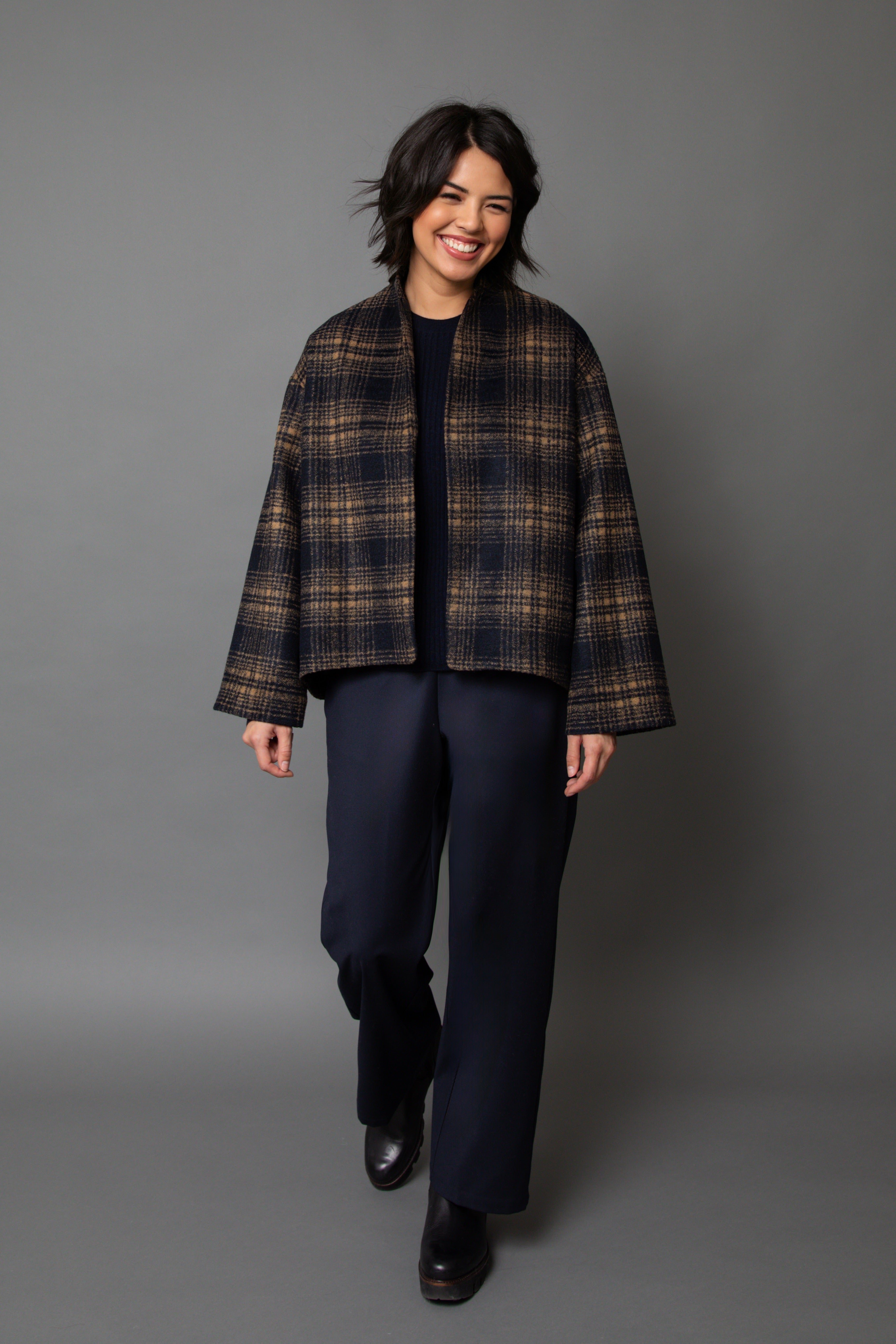 JORDANE JACKET IN ITALIAN PLAID WOOL