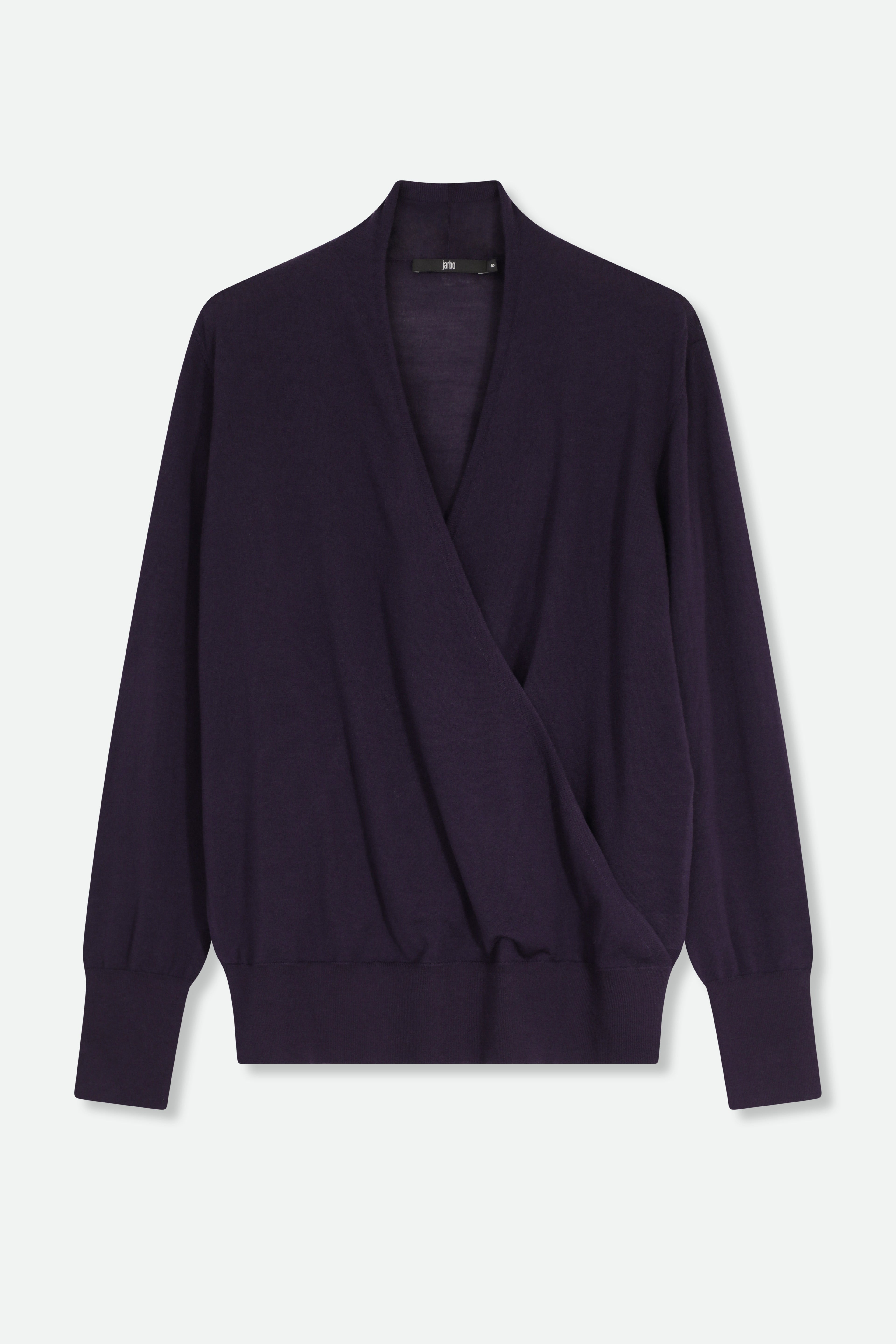TORY FINE MERINO SURPLICE WRAP TOP