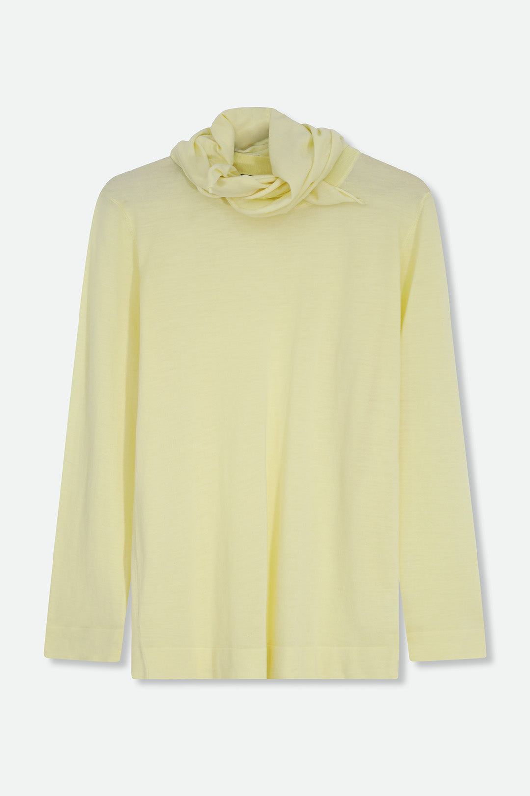 MILA LONG SLEEVE CREW WITH SCARF IN FINE MERINO