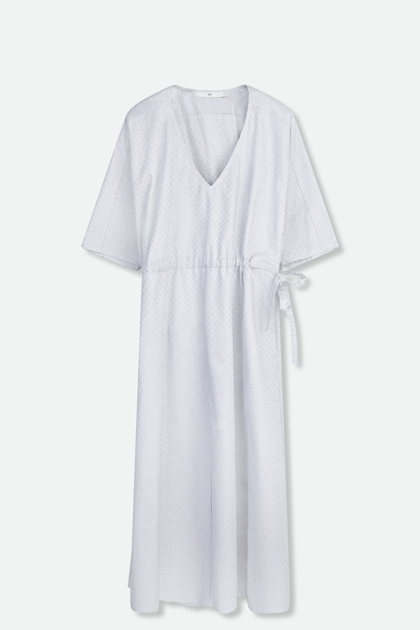 VANESSA DRESS WITH WAISTED DRAWSTRING IN COTTON POPLIN White BLOCKS / 0 (US 2-4)