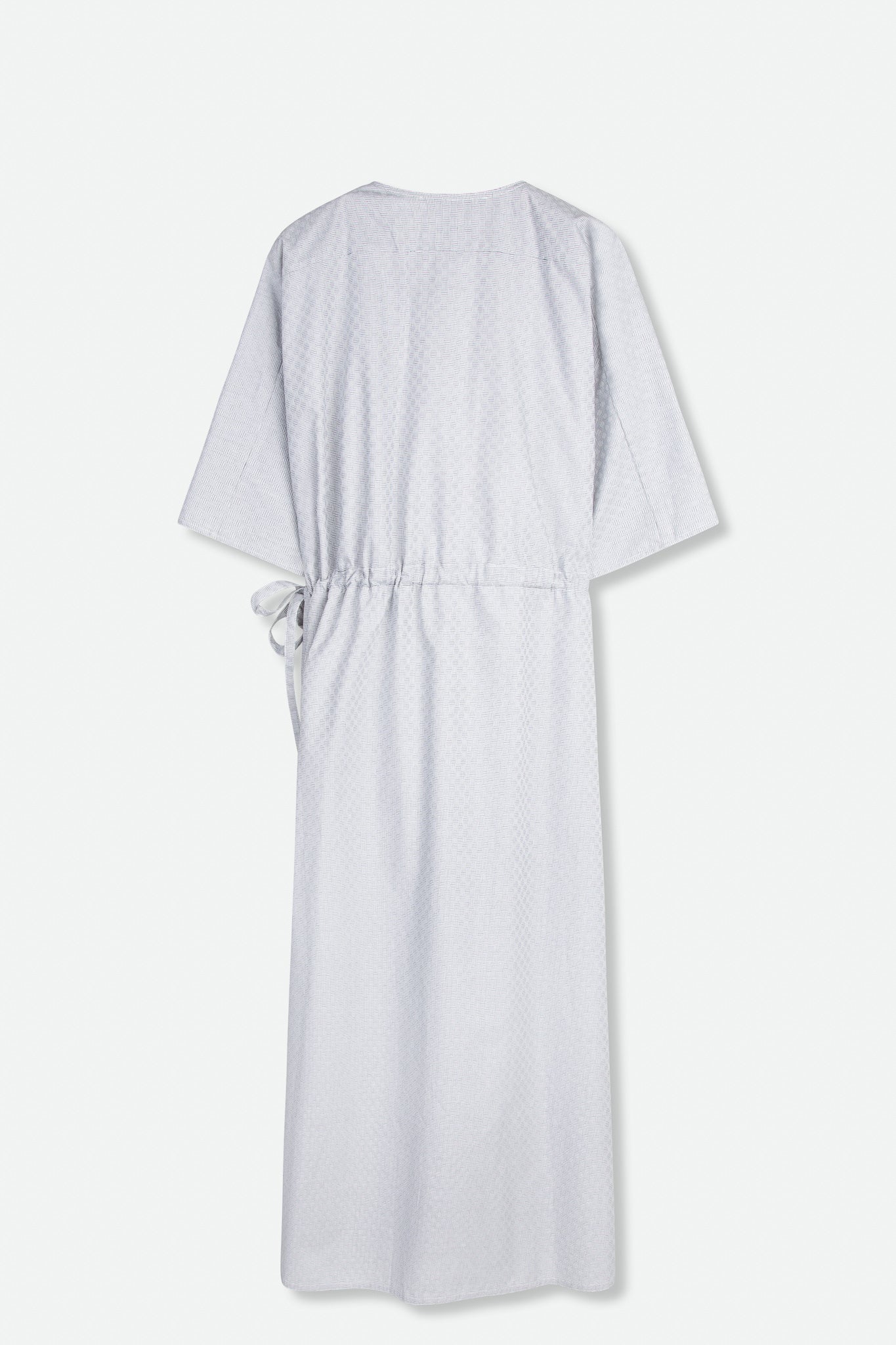 VANESSA DRESS WITH WAISTED DRAWSTRING IN COTTON POPLIN