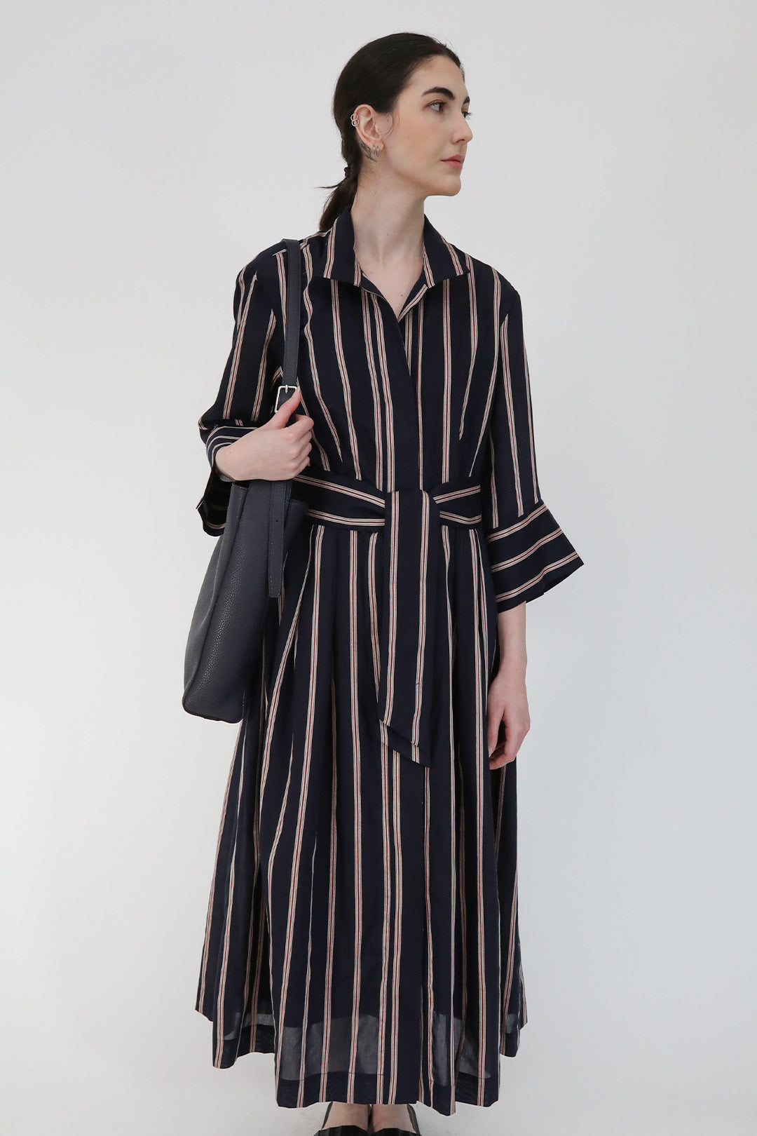 DUNE DRESS IN ITALIAN COTTON STRIPE